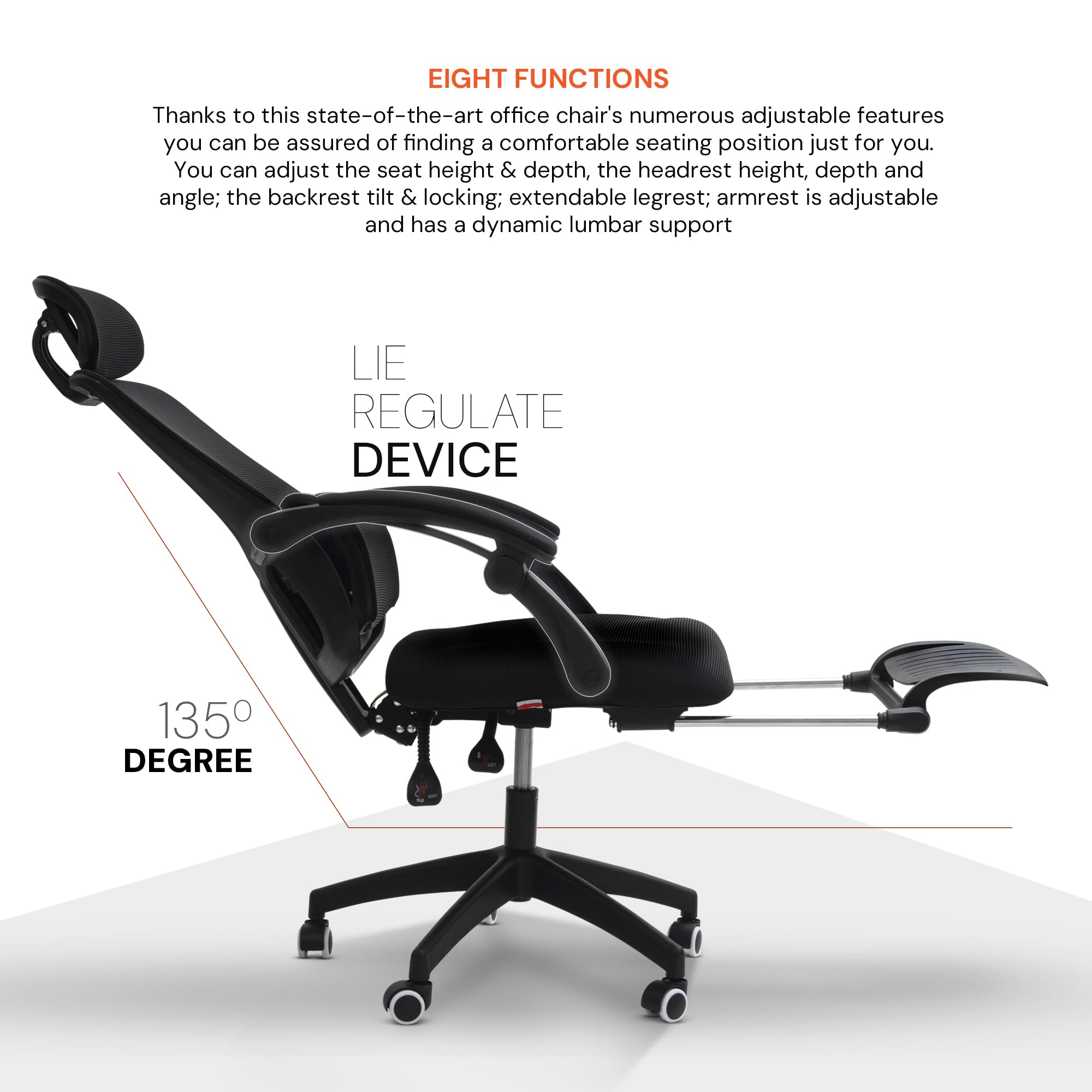 Drogo ComfortPro Premium Ergonomic Office Chair for Work from Home,Mesh Chair for Office