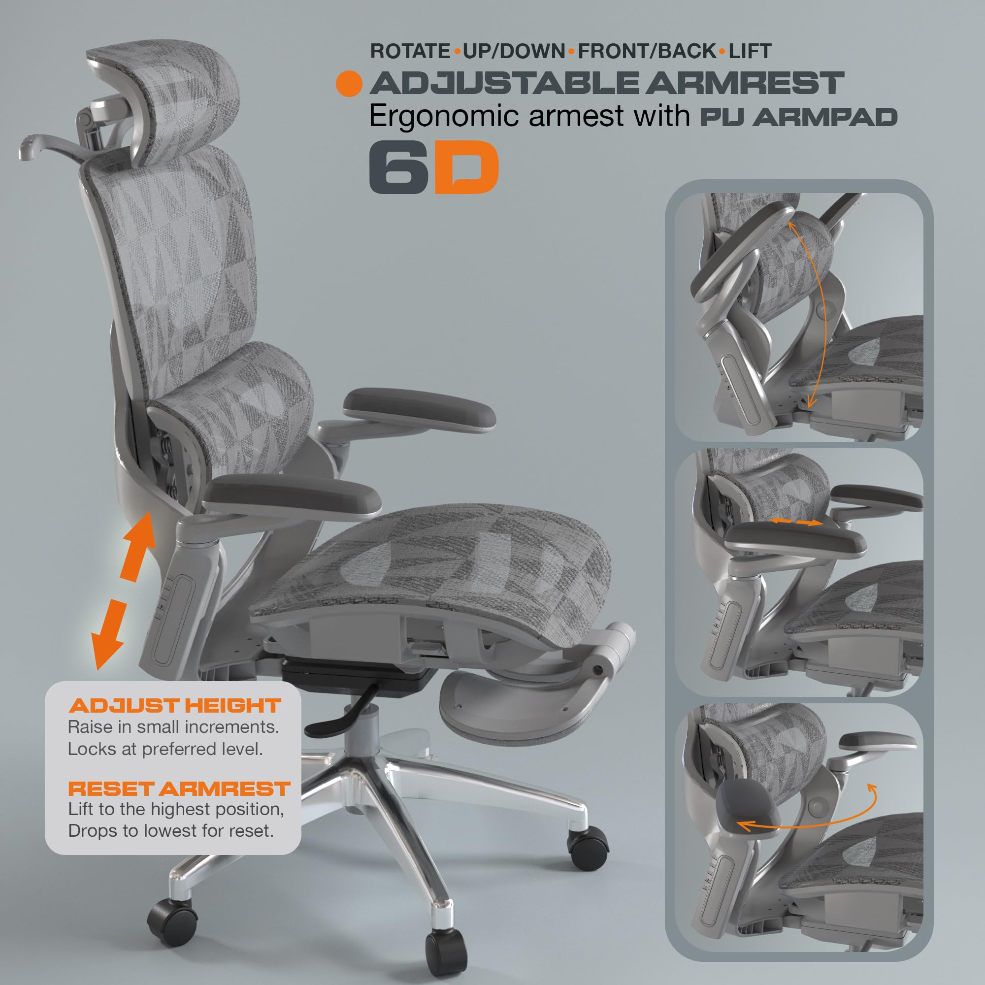 Drogo Evo Lounge Office Chair for Work from Home, Chair for Study with Breathable Mesh