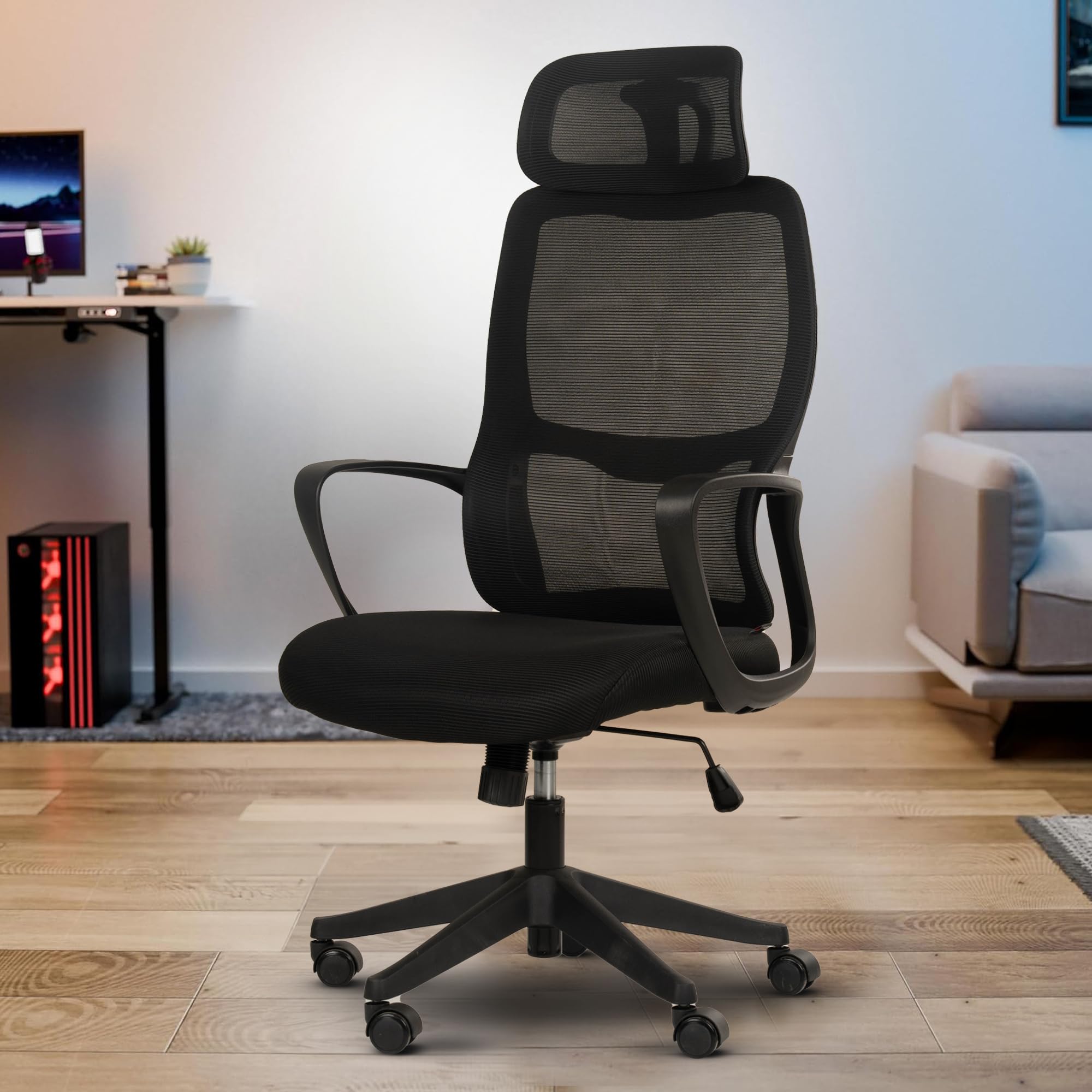 Drogo Ergo Lite Ergonomic Office Chair Armrest, Breathable Mesh, Adjustable Headrest