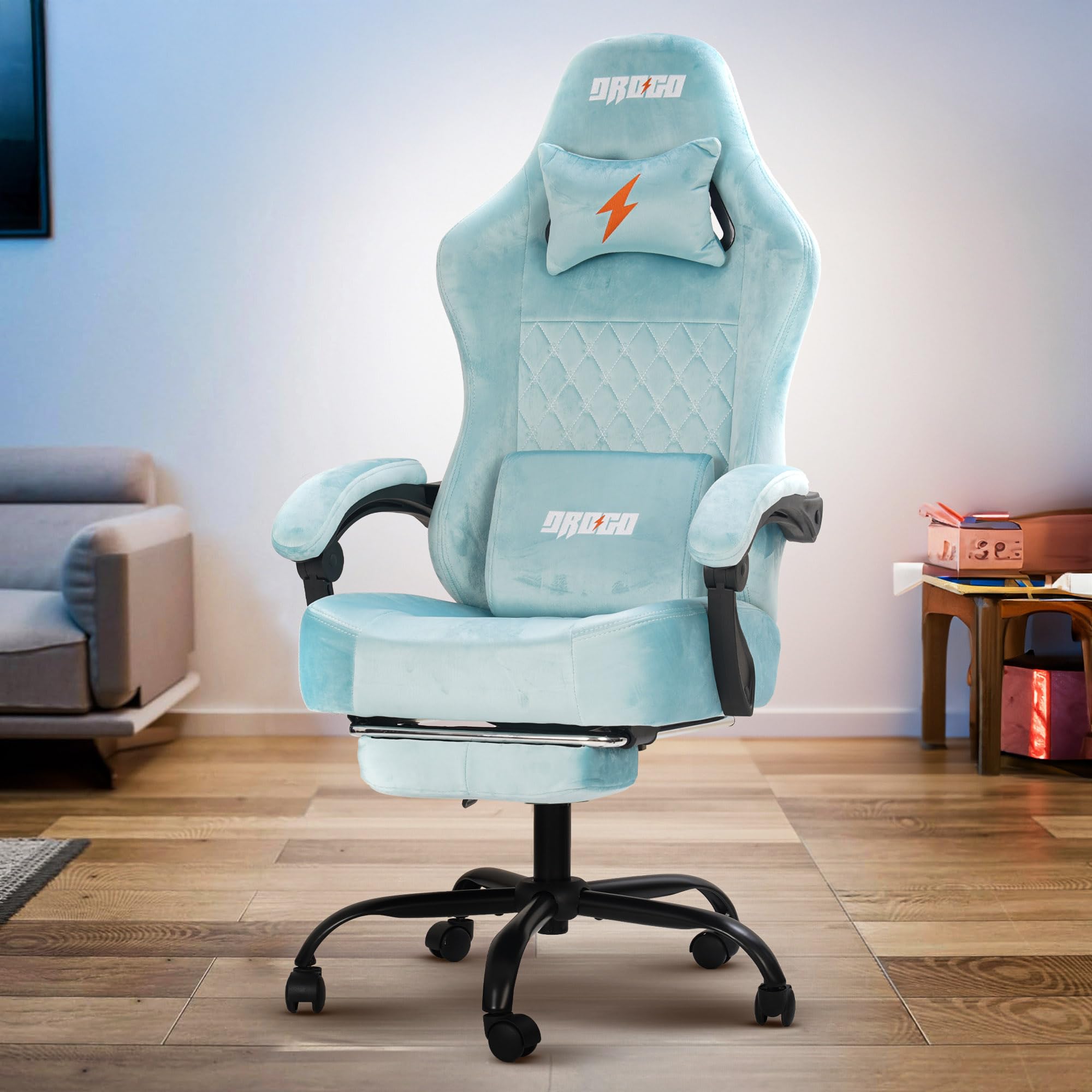 Pastel Blue Light Blue Gaming Chair GTPlayer Gaming Chair With