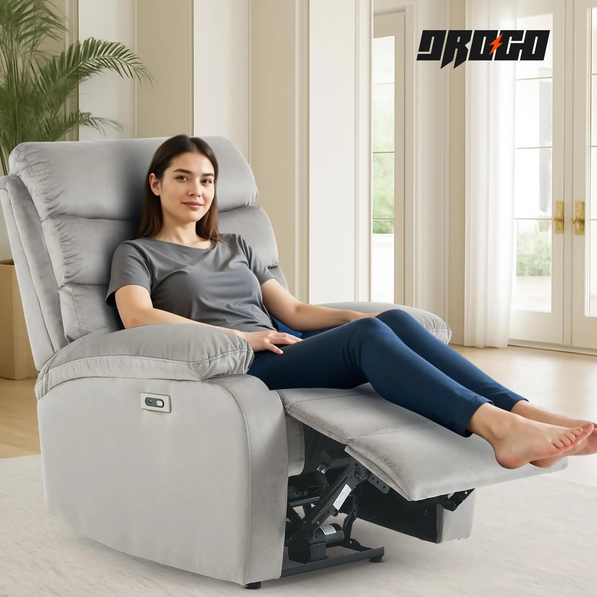 Pre Order Drogo Valerium Electric Motorised 1 Seater Recliner Sofa with Rapid Recline Technology Drogo India