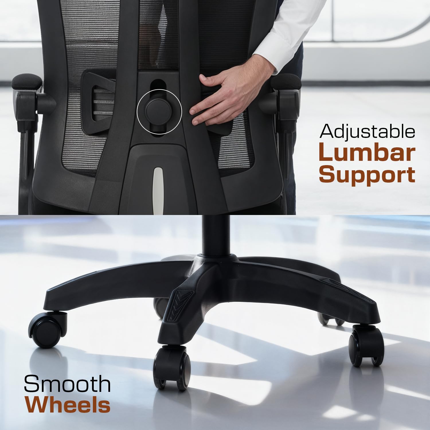 Drogo Flexo Ergonomic Office Chair For Work From Home With Breathable Mesh