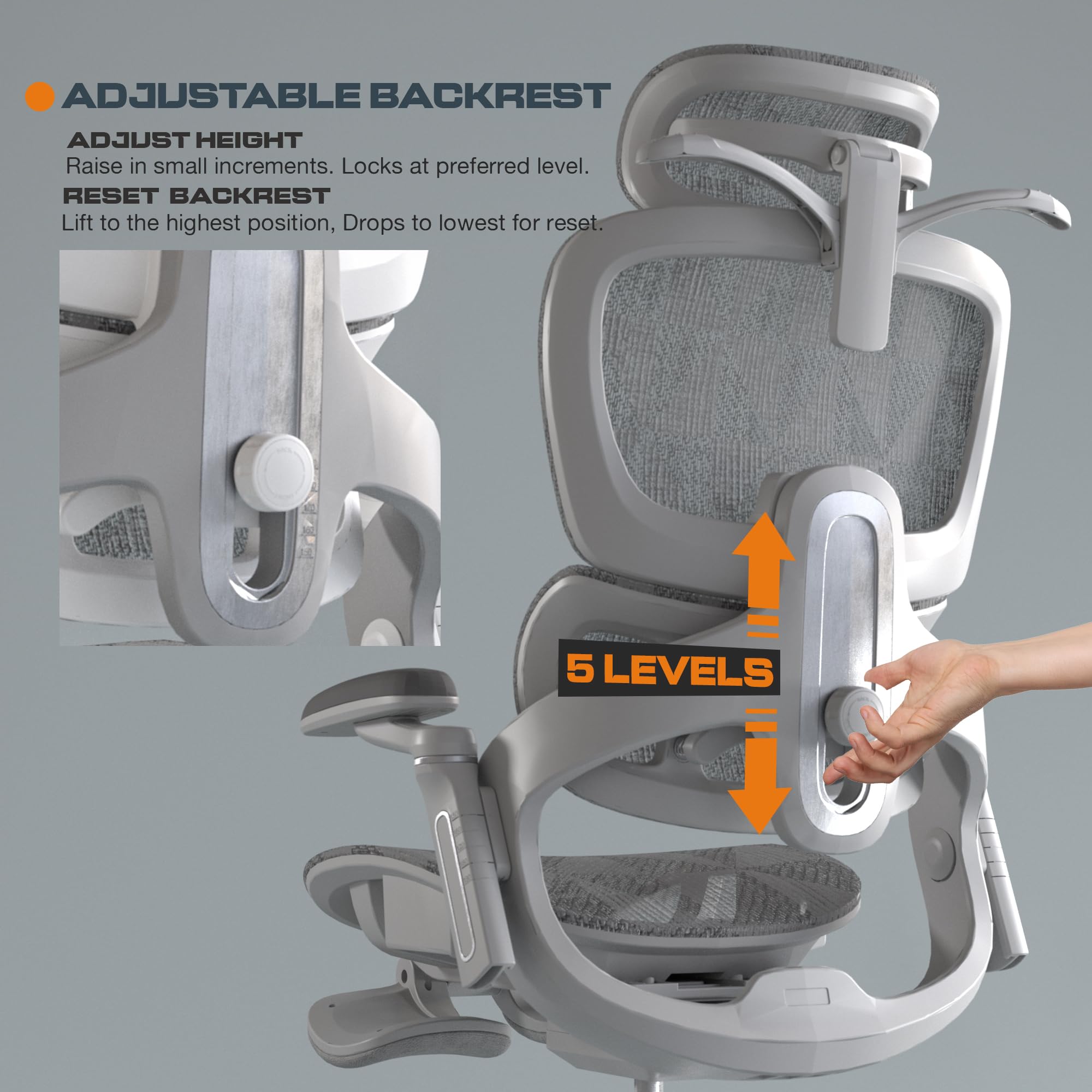 Drogo Evo Lounge Office Chair for Work from Home, Chair for Study with Breathable Mesh