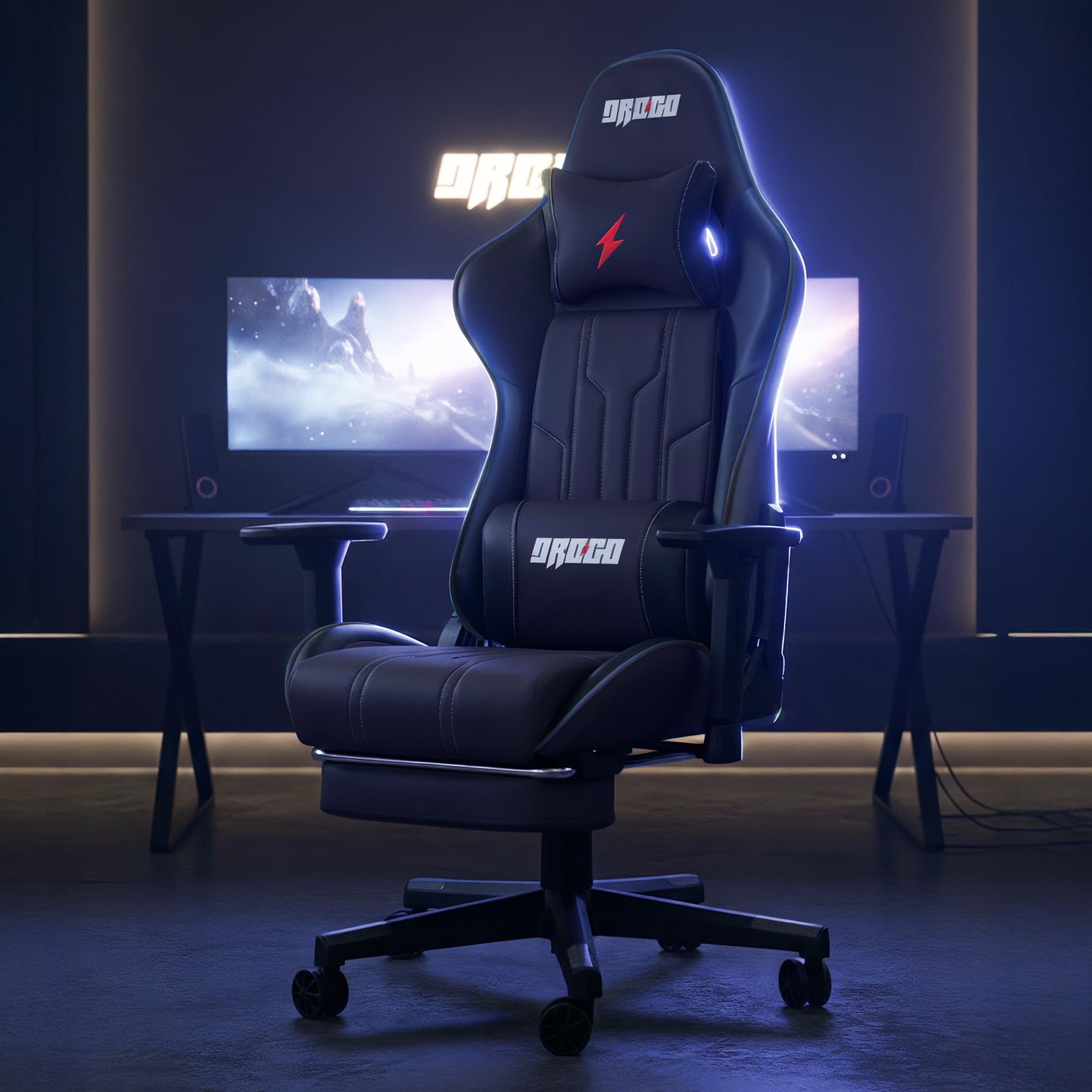 Drogo Wrath Pro Ergonomic Gaming Chair with Adjustable Seat, PU Leather