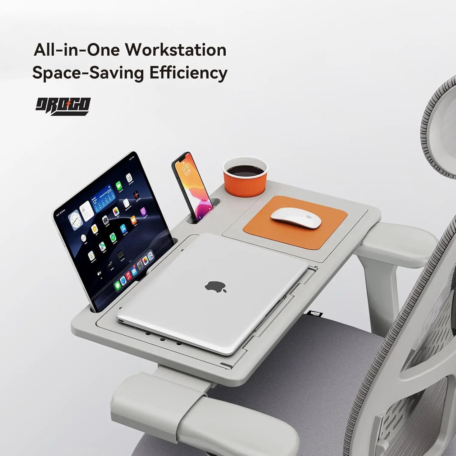 Drogo Bold PosturePro Ergonomic Office Chair with Laptop Tray for Work from Home Galaxy Incorporation