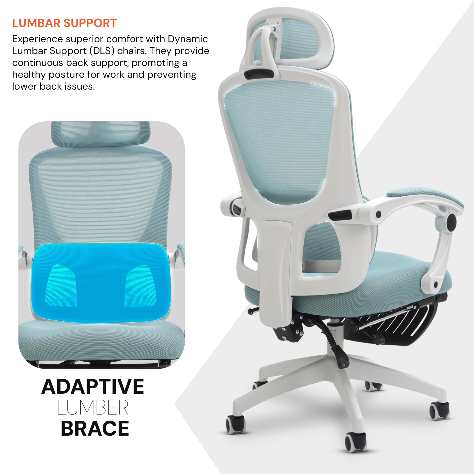 Drogo ComfortPro Premium Ergonomic Office Chair for Work from Home,Mesh Chair for Office