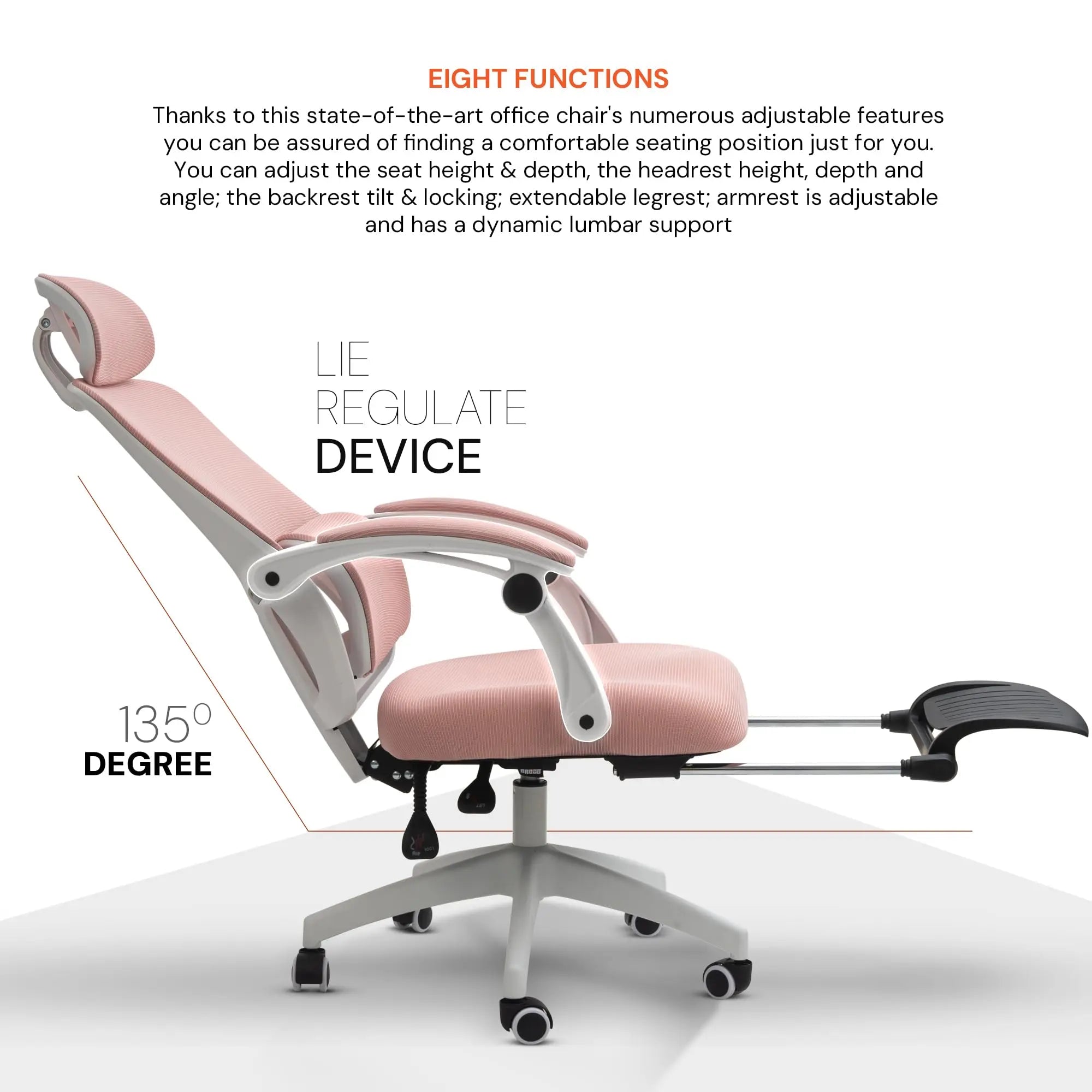 Drogo ComfortPro Premium Ergonomic Adjustable Office Chair for Work from Home,Mesh Chair for Office Galaxy Incorporation