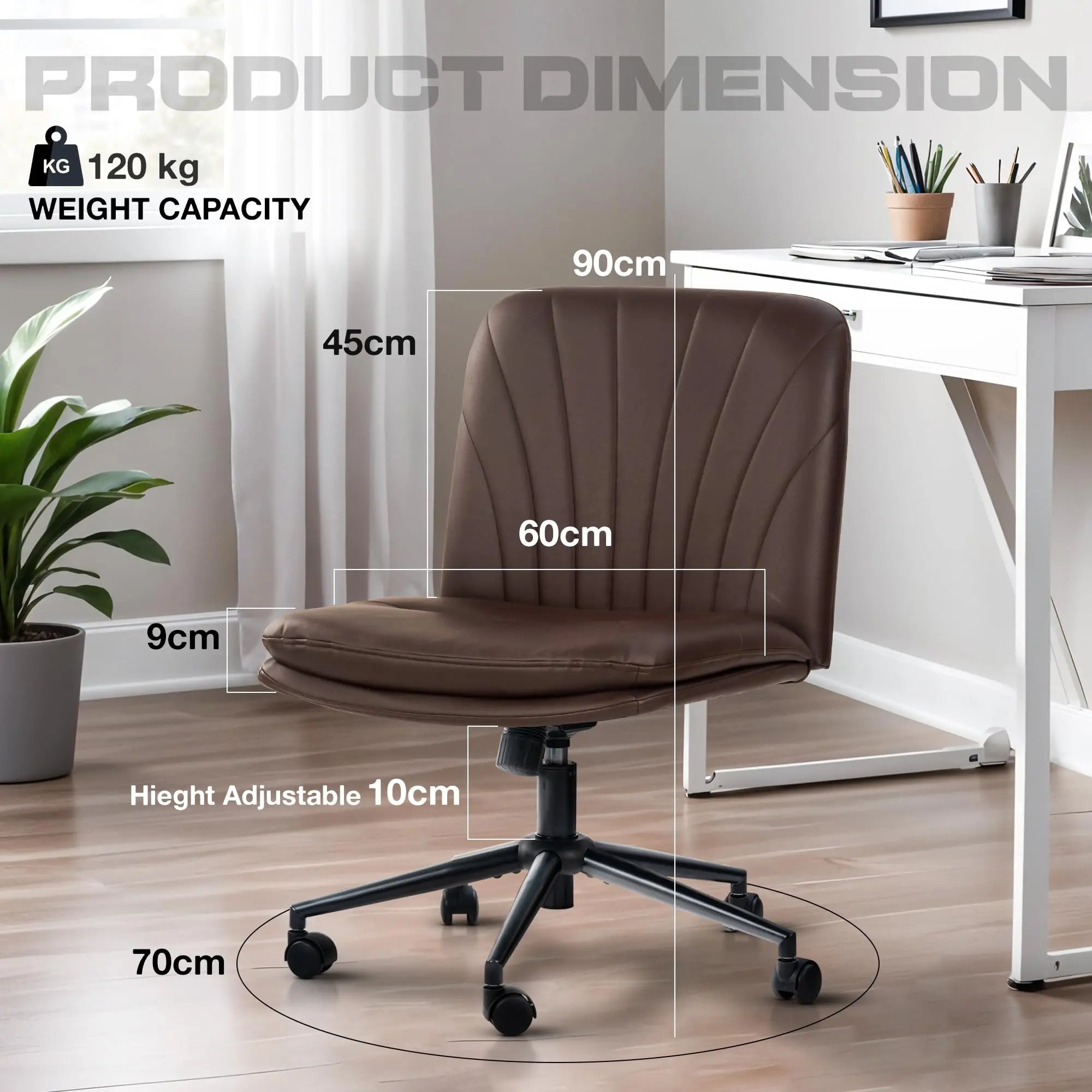 Drogo Zen Pro Cross Legged Chair for Work from Home, Cross Legged Wide Computer Chair Galaxy Incorporation