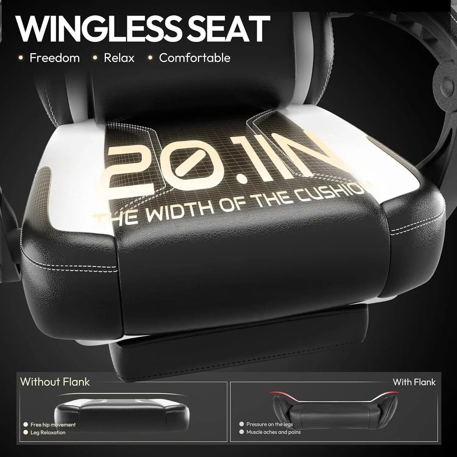 Drogo Phantom Ergonomic Gaming Chair with Premium PU Leather, Adjustable Neck Drogo India