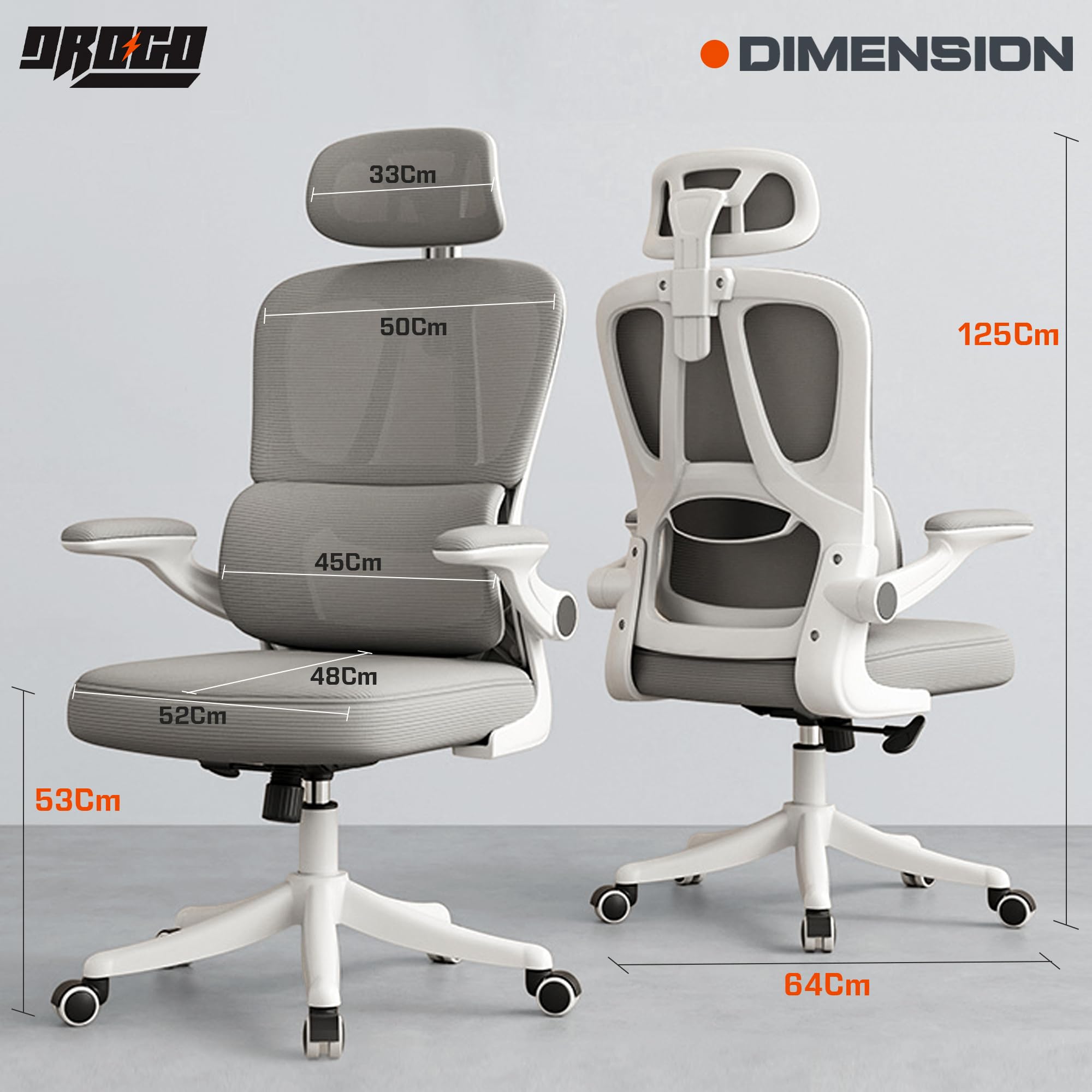 Drogo Ergonomic Office Chair for Work from Home, Desk Chair