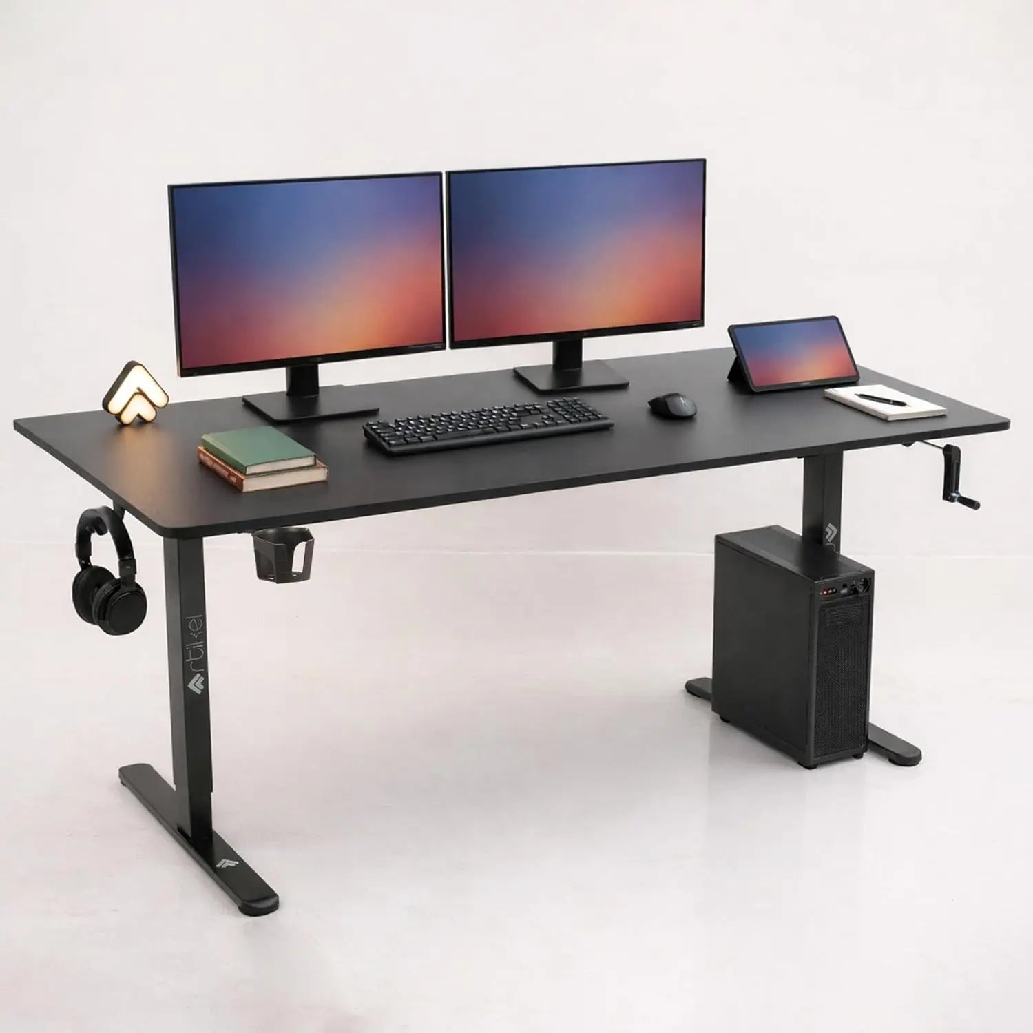 Drogo Manova Height Adjustable Table for Office Work Manual Adjustable Desk (140X60Cm) Drogo India