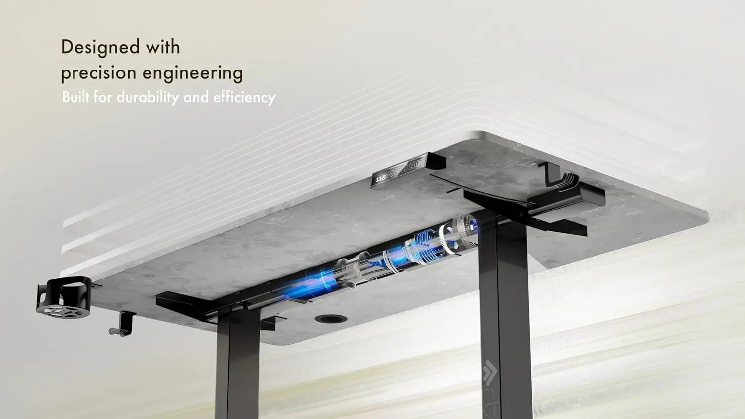 Drogo Eco Electric Height Adjustable Table for Office Work & Home Sit Stand Gaming Desk (100x60cm) Drogo India