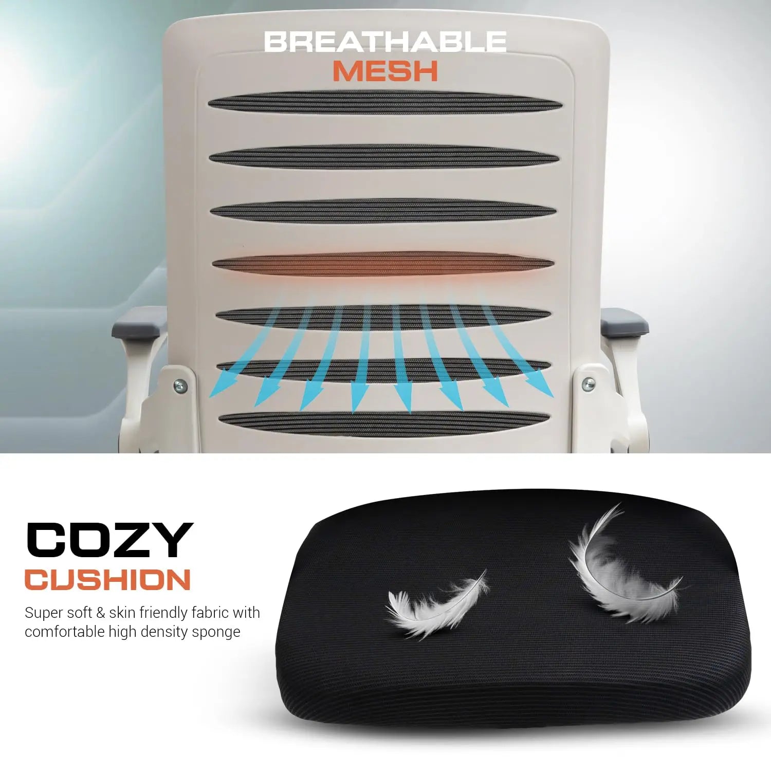 Drogo PrimeComfort Ergonomic Office Chair for Work from Home, Computer Chair with Adjustable Seat Height Galaxy Incorporation