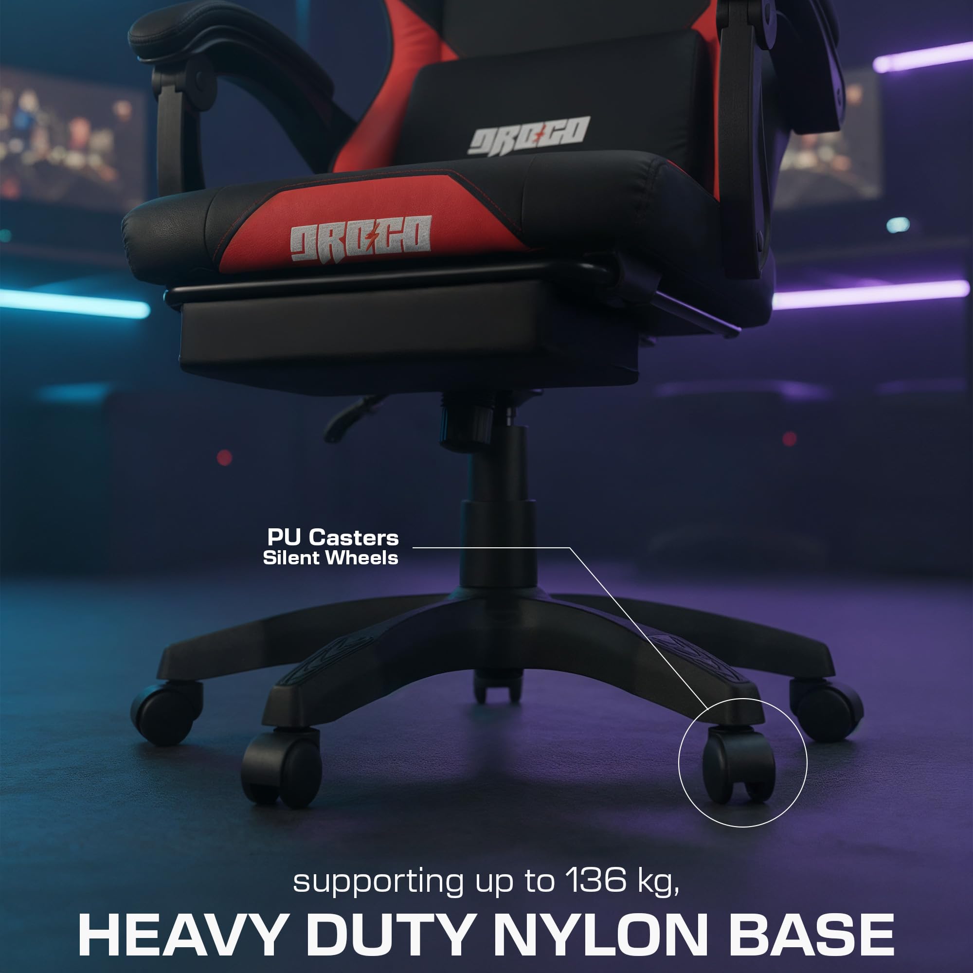 Drogo Auro X1 Ergonomic Gaming Chair with Premium PU Leather Fabric