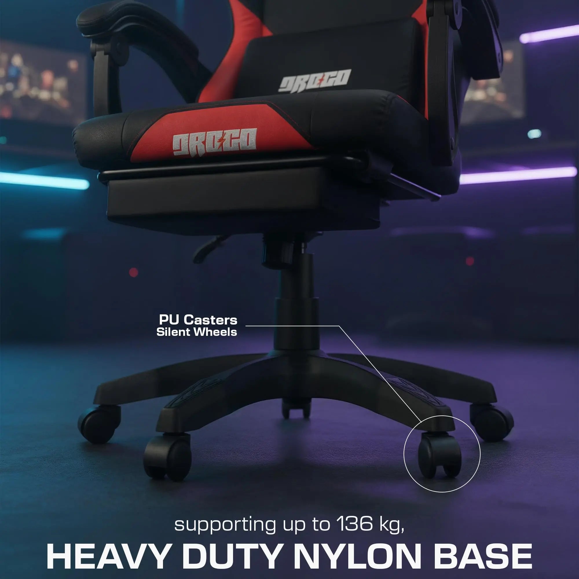 Drogo Auro X1 Ergonomic Gaming Chair with Premium PU Leather Fabric Drogo India