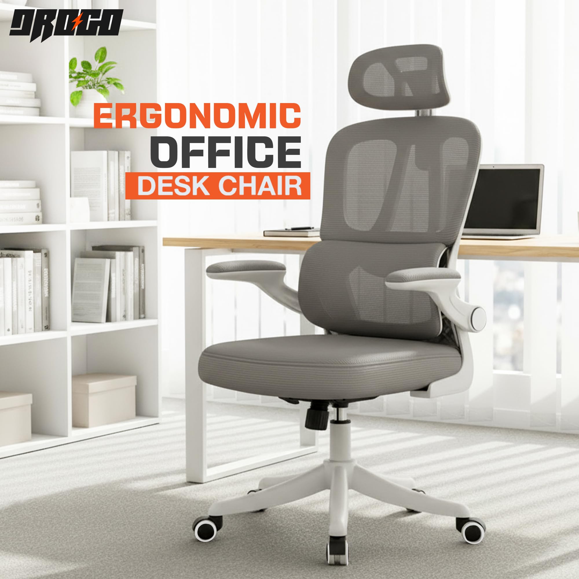 Drogo Ergonomic Office Chair for Work from Home, Desk Chair