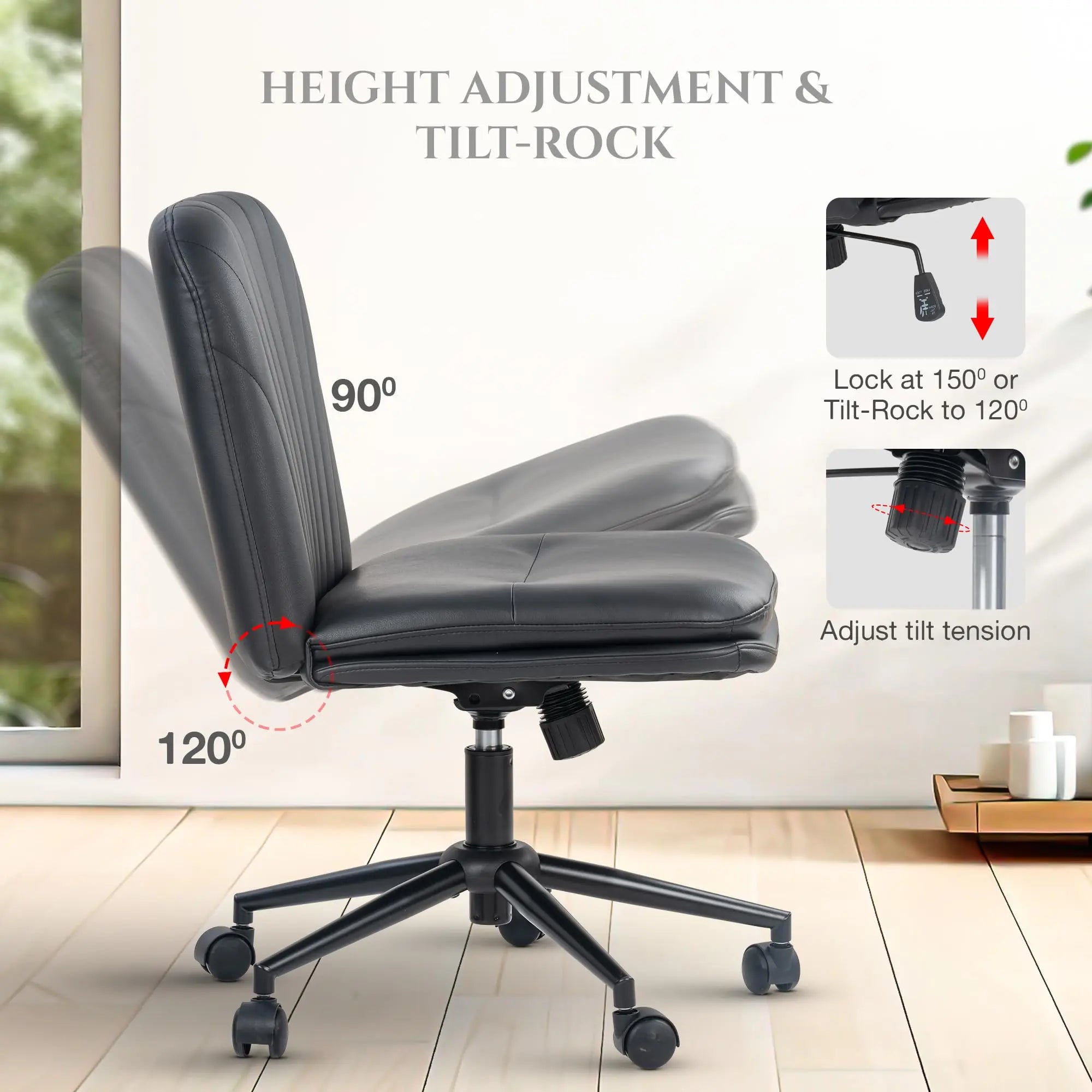 Drogo Zen Pro Cross Legged Chair for Work from Home, Cross Legged Wide Computer Chair Galaxy Incorporation