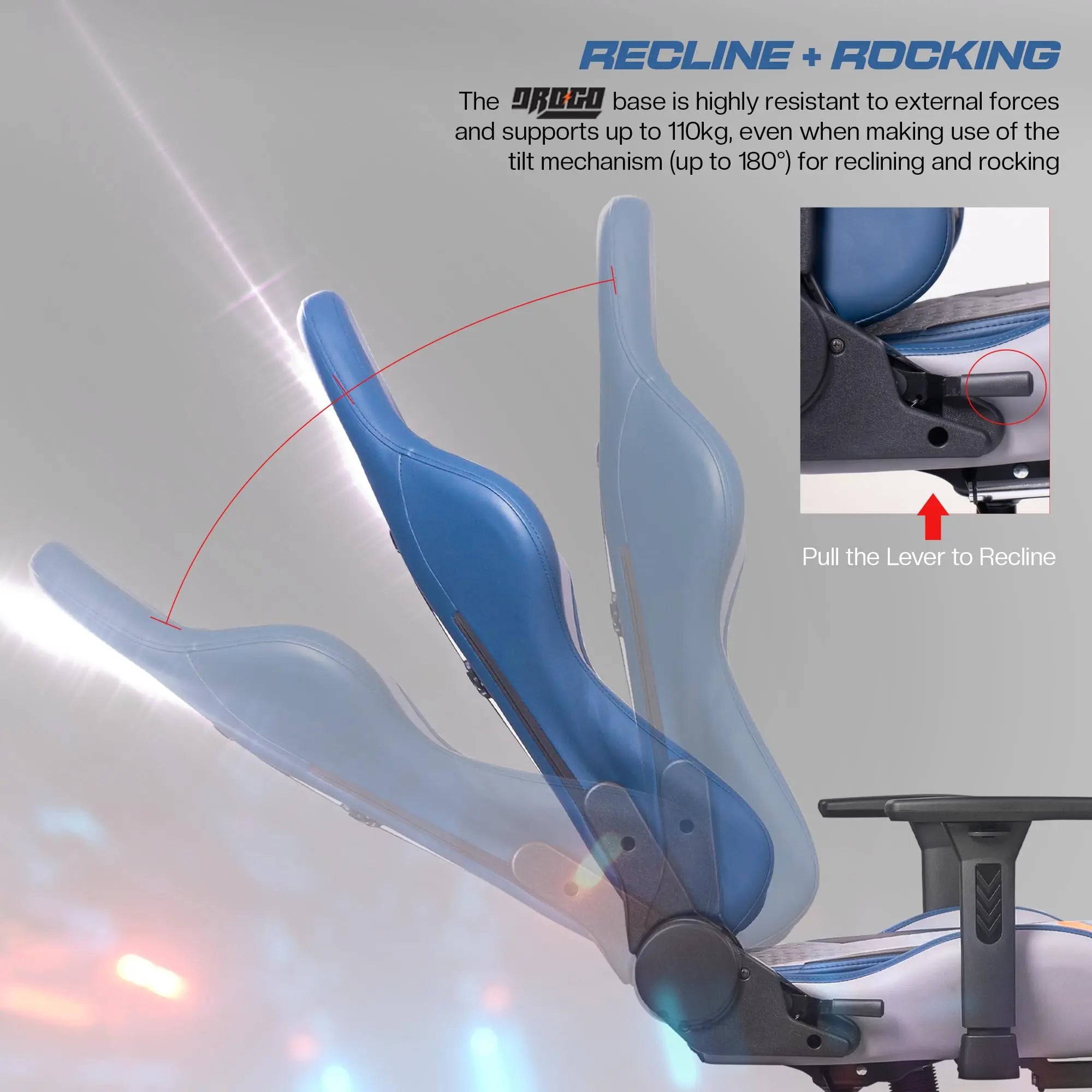 Drogo Racer Pro Series Gaming Chair Computer Chair With Pu Leather, Adjustable Seat Galaxy Incorporation