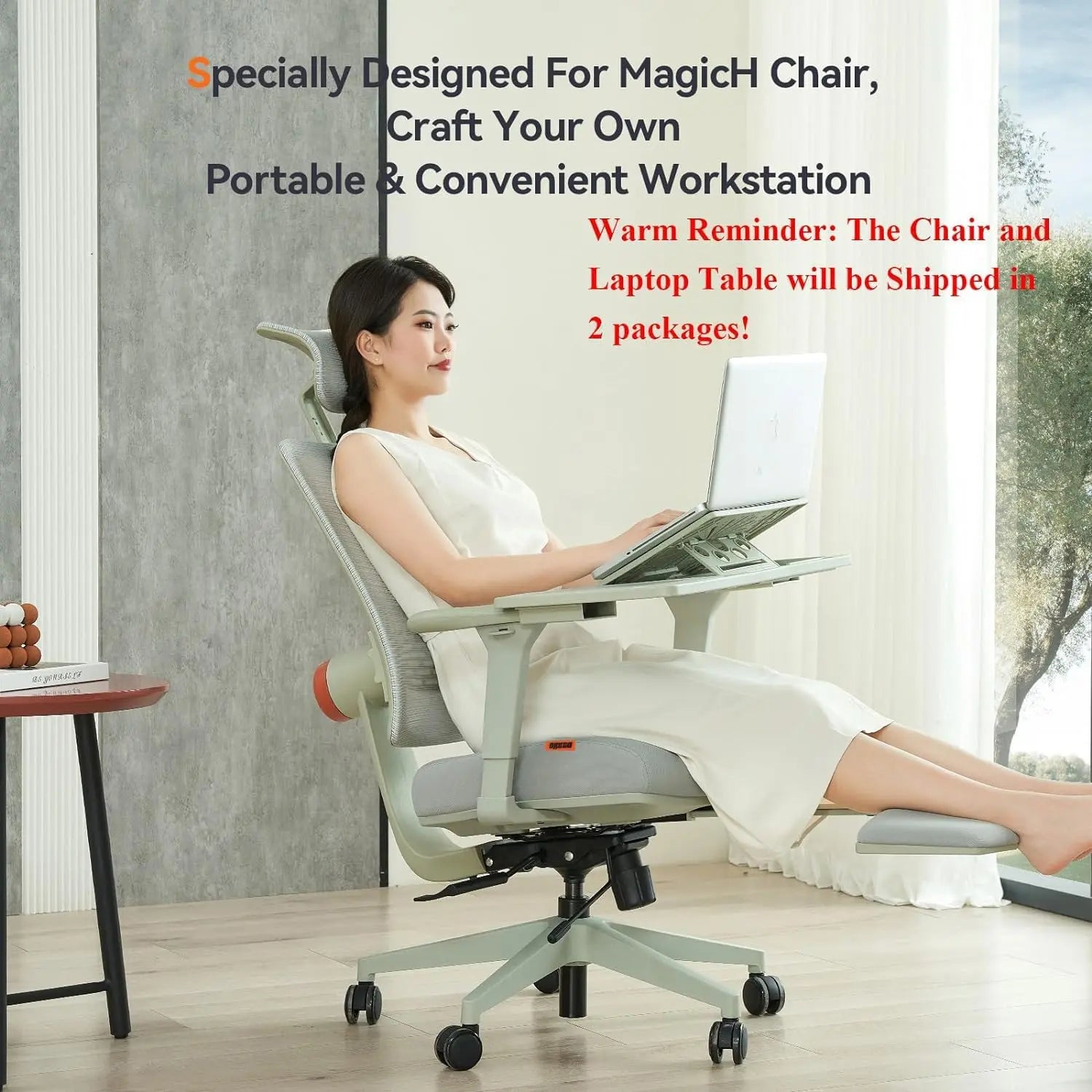 Drogo Bold PosturePro Ergonomic Office Chair with Laptop Tray for Work from Home Galaxy Incorporation