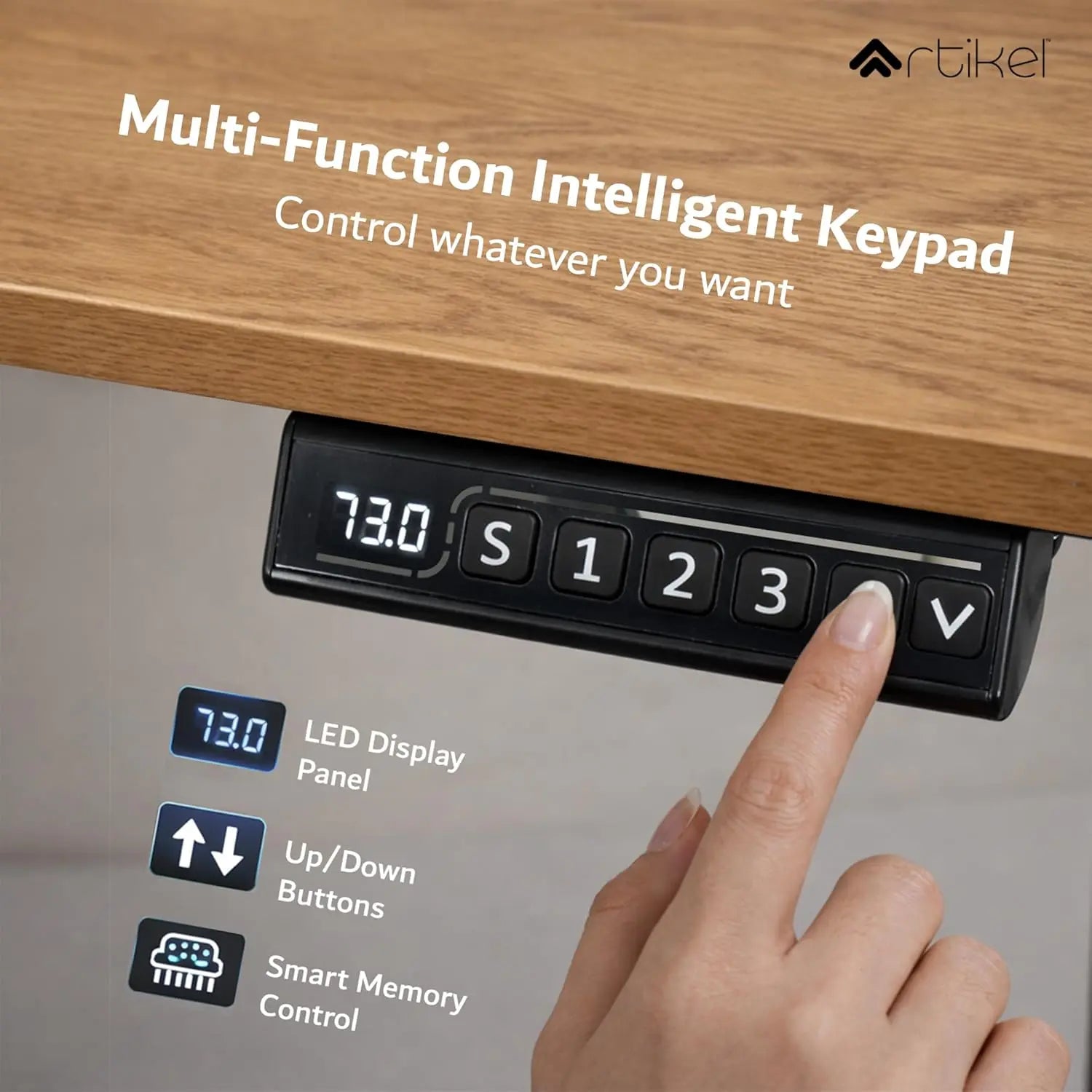 Drogo Electric Height Adjustable Table for Office Work (120x60cm) Drogo India
