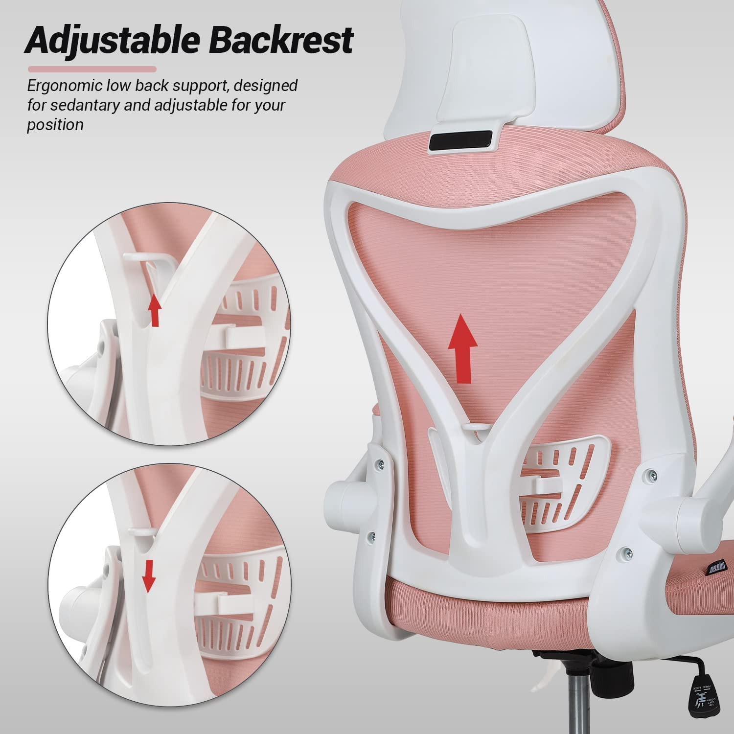 Drogo Marshal Pro Premium Ergonomic Office Chair for Work from Home, Flip-up Armrest