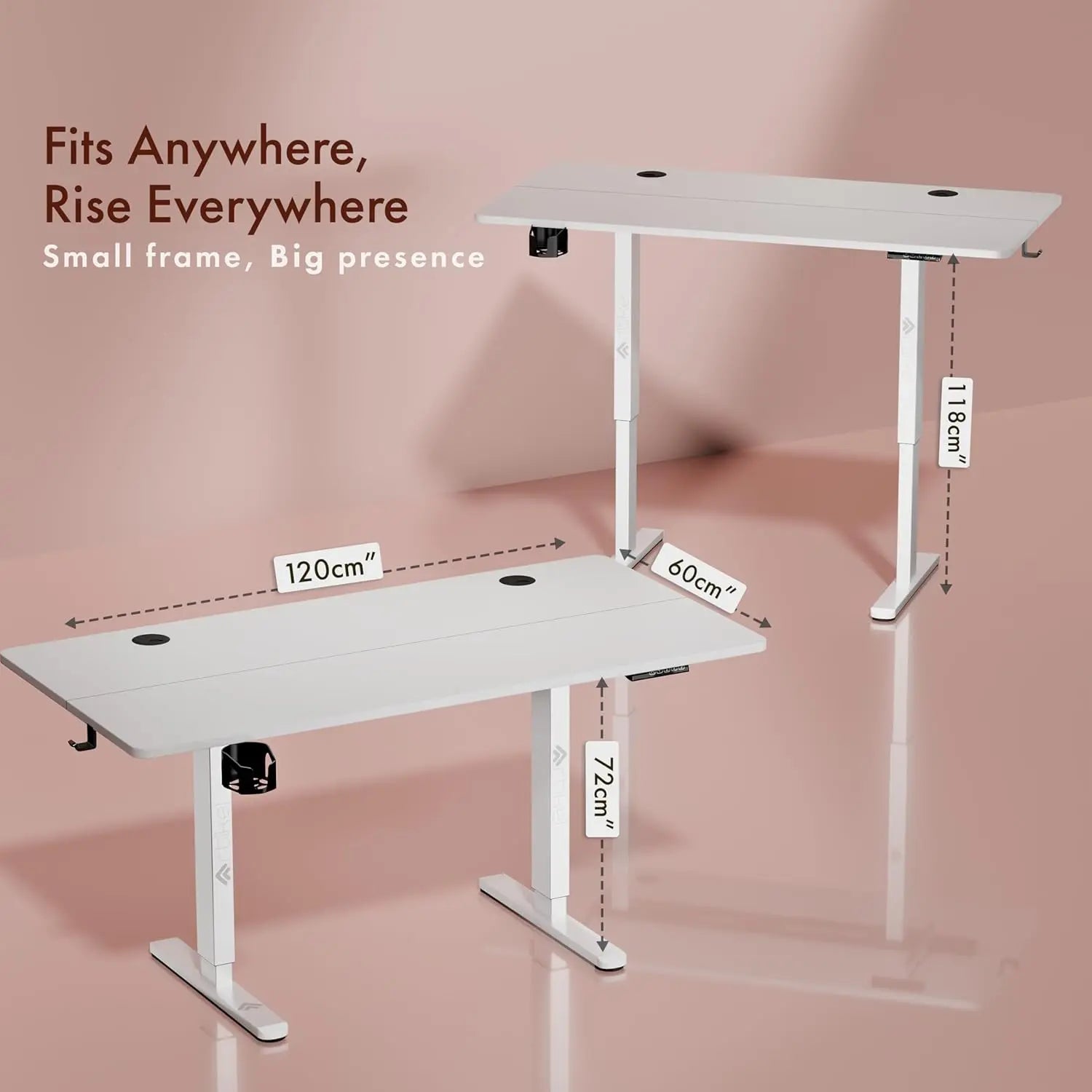 Drogo Eco Electric Height Adjustable Table for Office Work & Home Sit Stand Gaming Desk (120x60cm) Drogo India