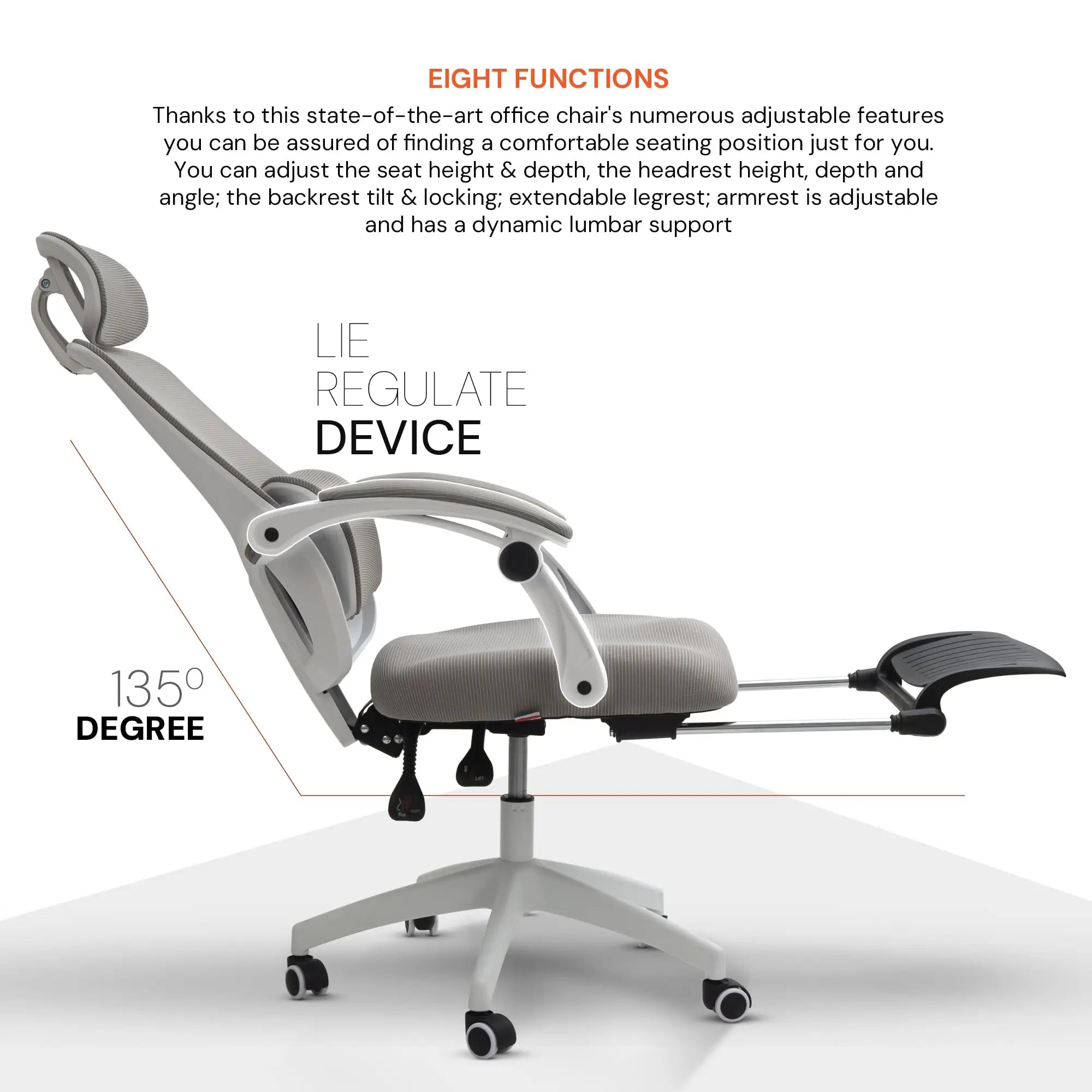 Drogo ComfortPro Premium Ergonomic Adjustable Office Chair for Work from Home,Mesh Chair for Office Galaxy Incorporation