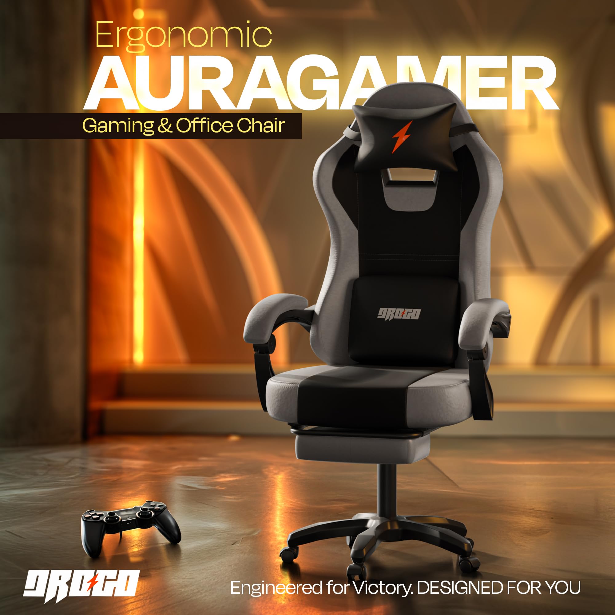 Drogo Aura Ergonomic Gaming Chair with Premium PU Leather Fabric