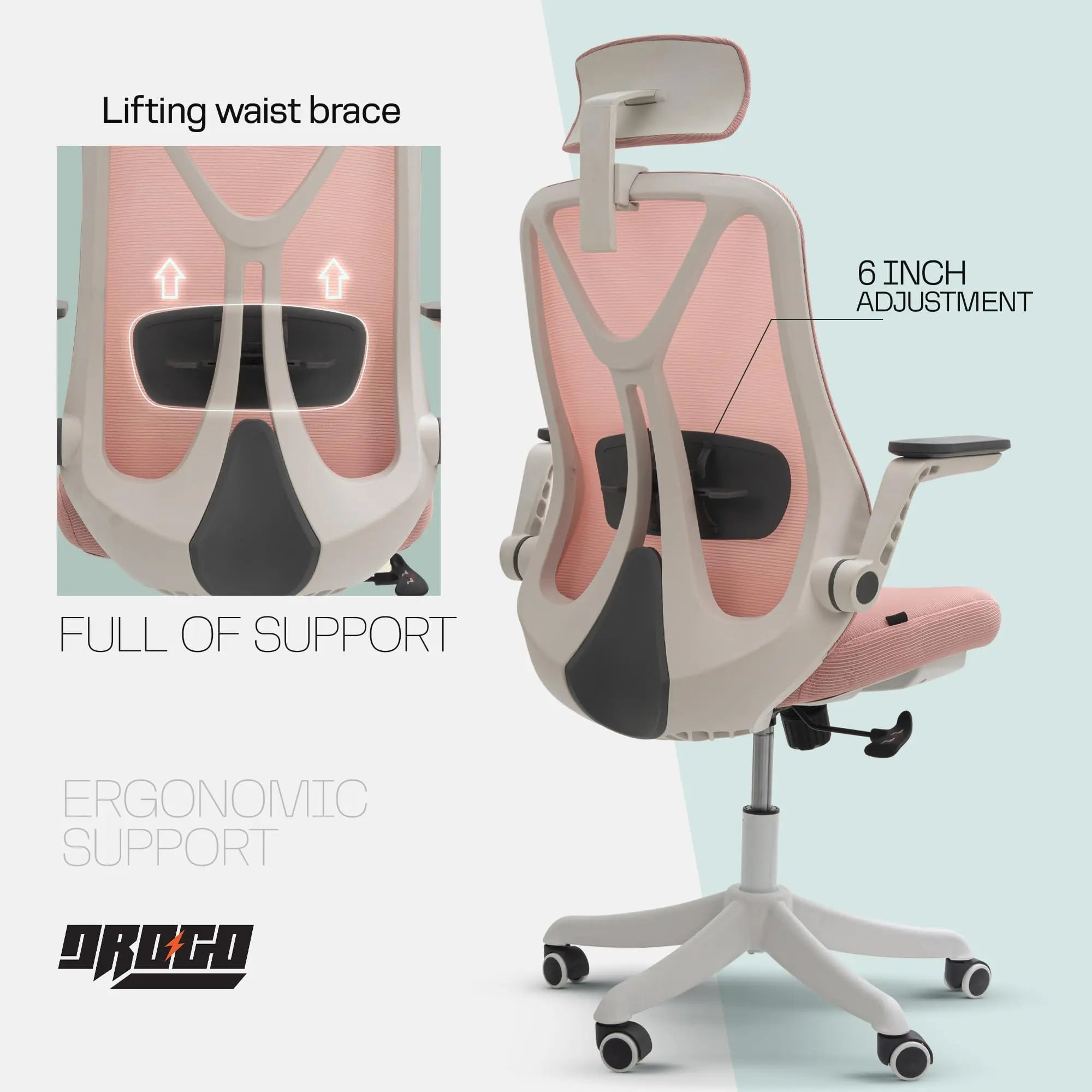 Drogo ComfortFlex Premium Ergonomic Office Chair for Work from Home Galaxy Incorporation