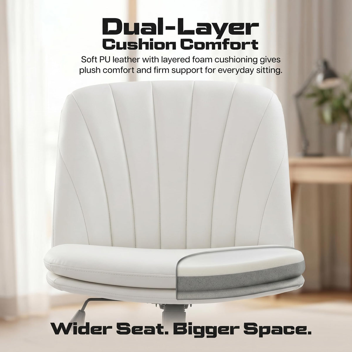 Zen Cross Legged Chair for Work from Home (Beige)