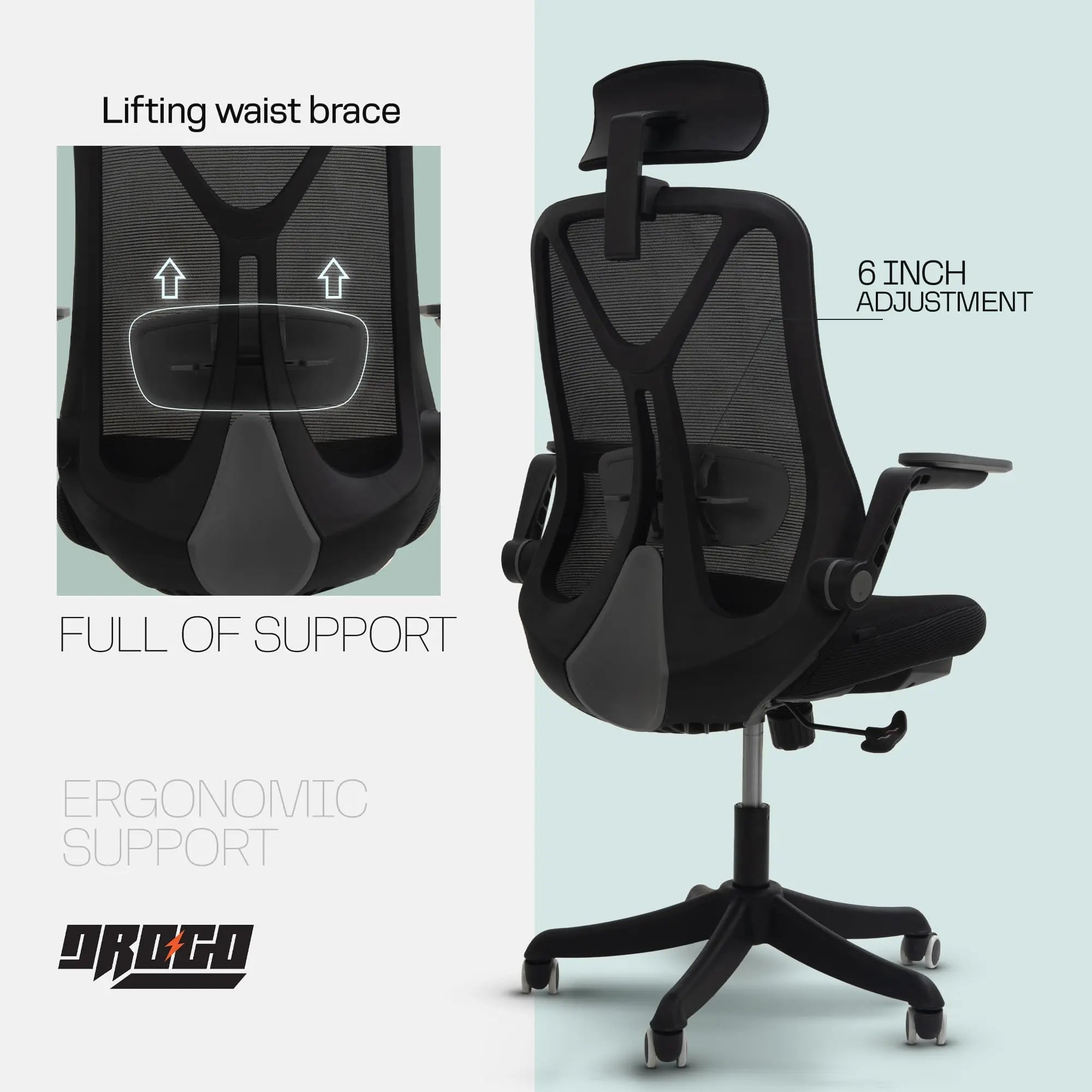Drogo ComfortFlex Premium Ergonomic Office Chair for Work from Home Galaxy Incorporation