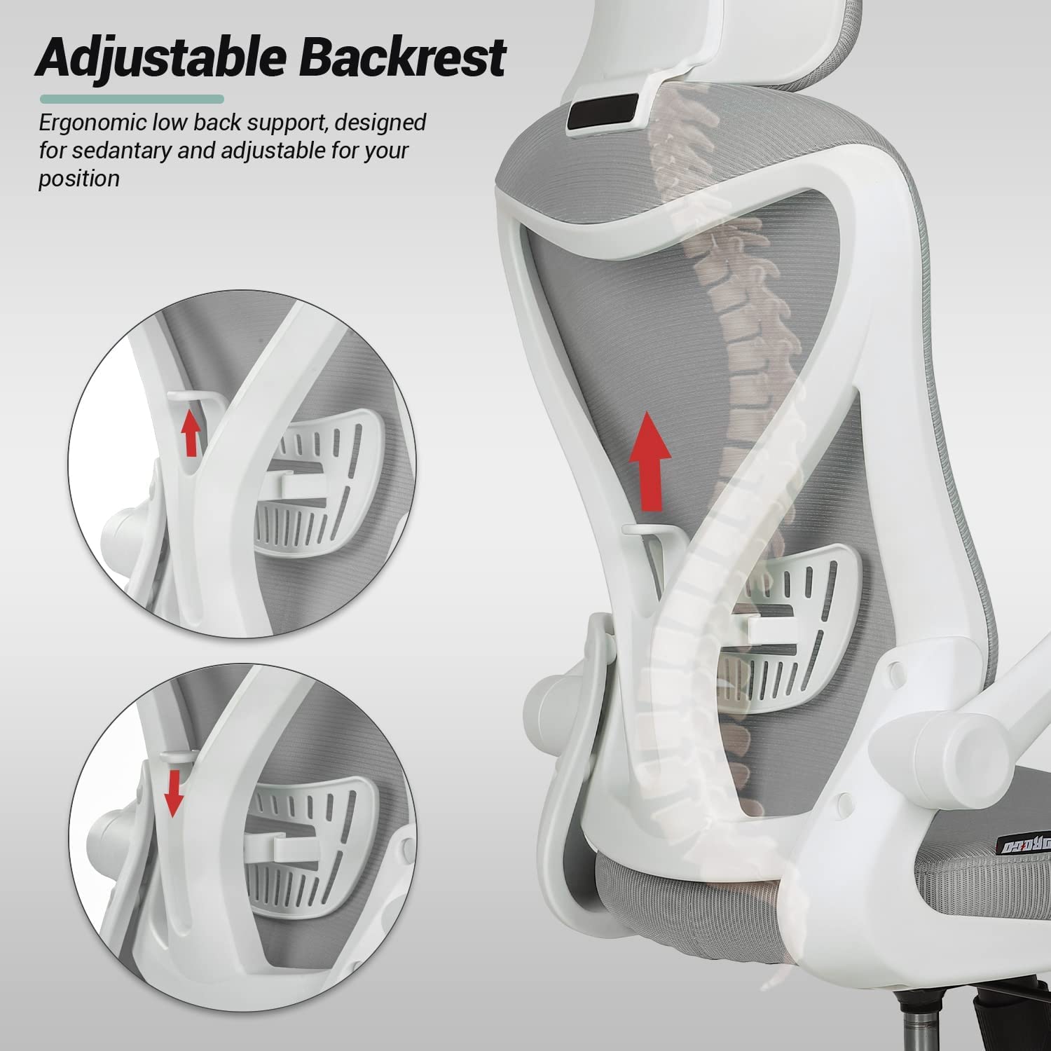 Drogo Marshal Pro Premium Ergonomic Office Chair for Work from Home, Flip-up Armrest