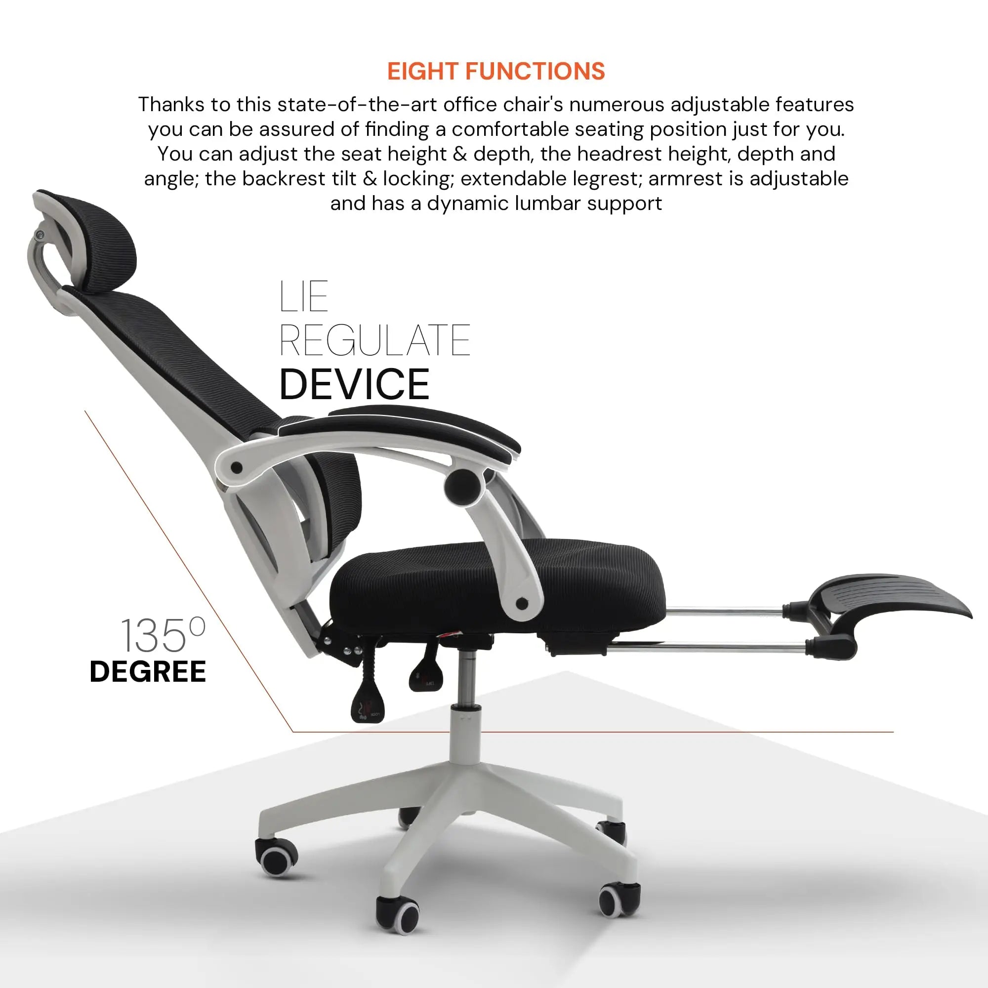 Drogo ComfortPro Premium Ergonomic Adjustable Office Chair for Work from Home,Mesh Chair for Office Galaxy Incorporation