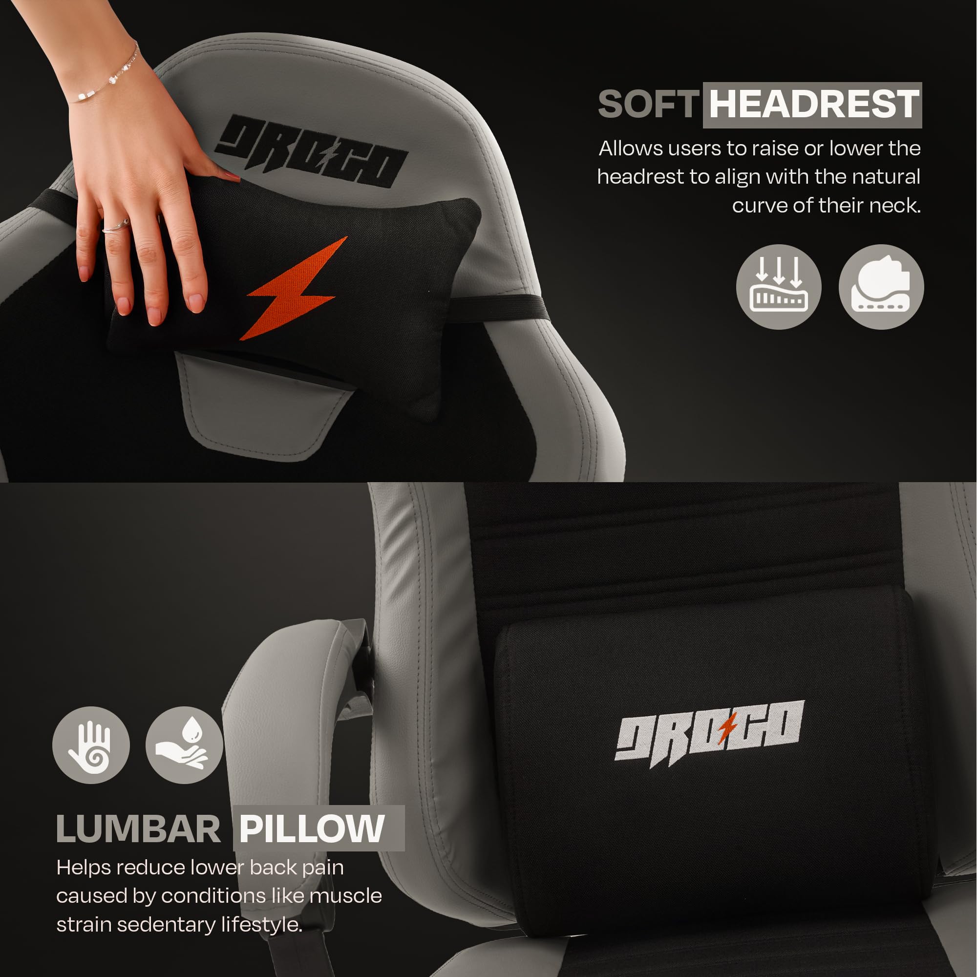 Drogo Aura Ergonomic Gaming Chair with Premium PU Leather Fabric