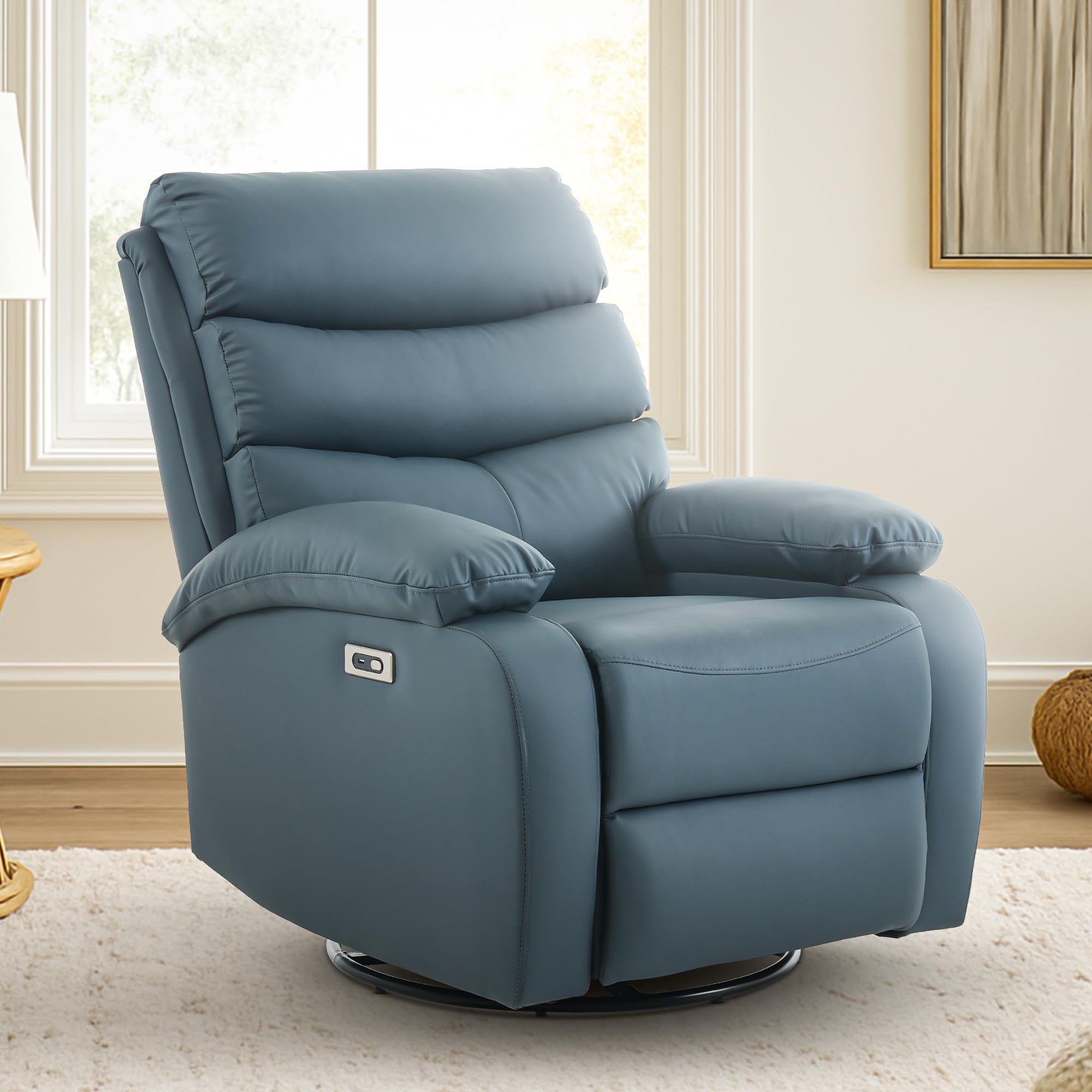 DROGO Velora Electric Motorised Recliner Sofa 1 Seater with Rocking, Revolving & Rapid Recline Technology