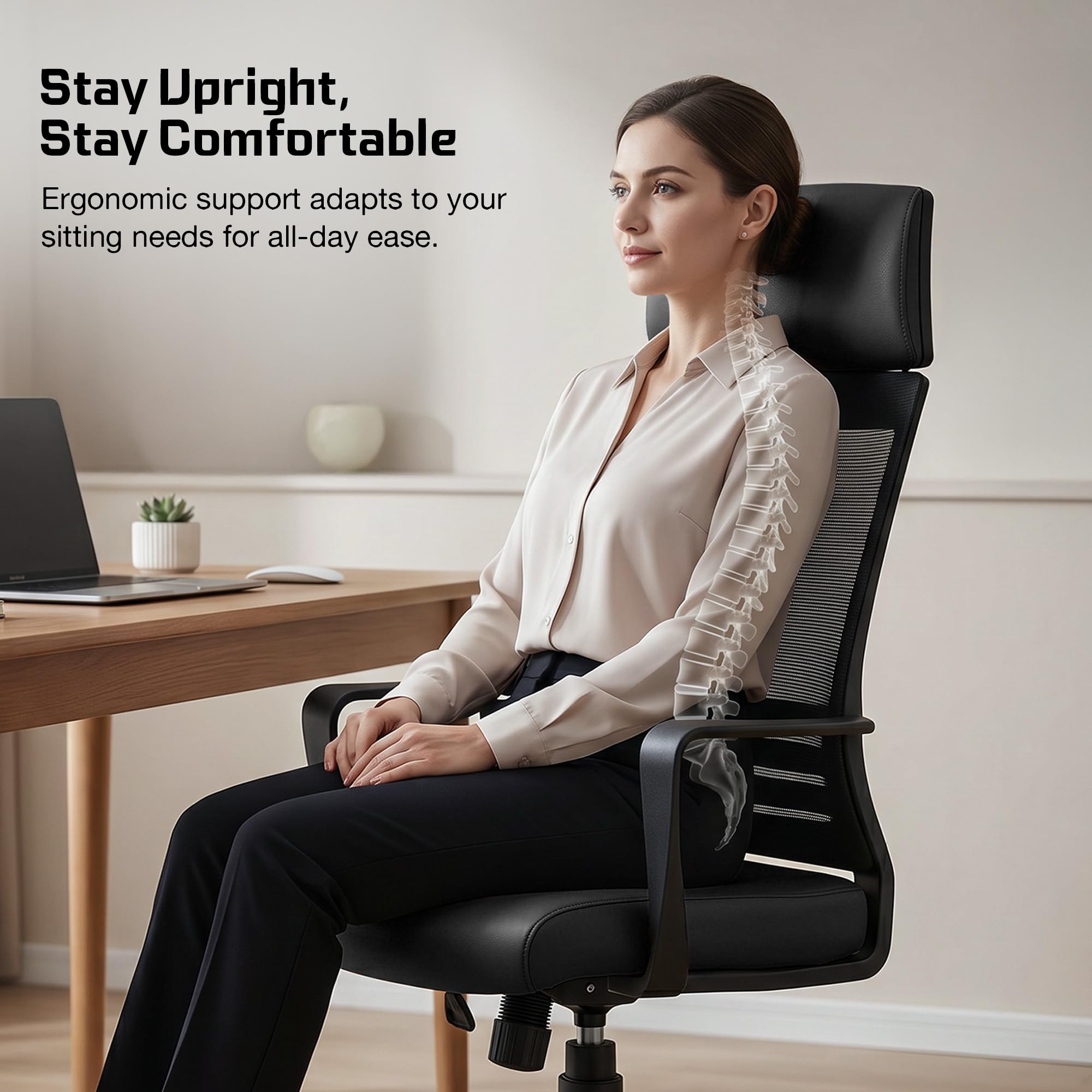 Drogo Lumina Pro Ergonomic Adjustable Office Chair for Work at Home
