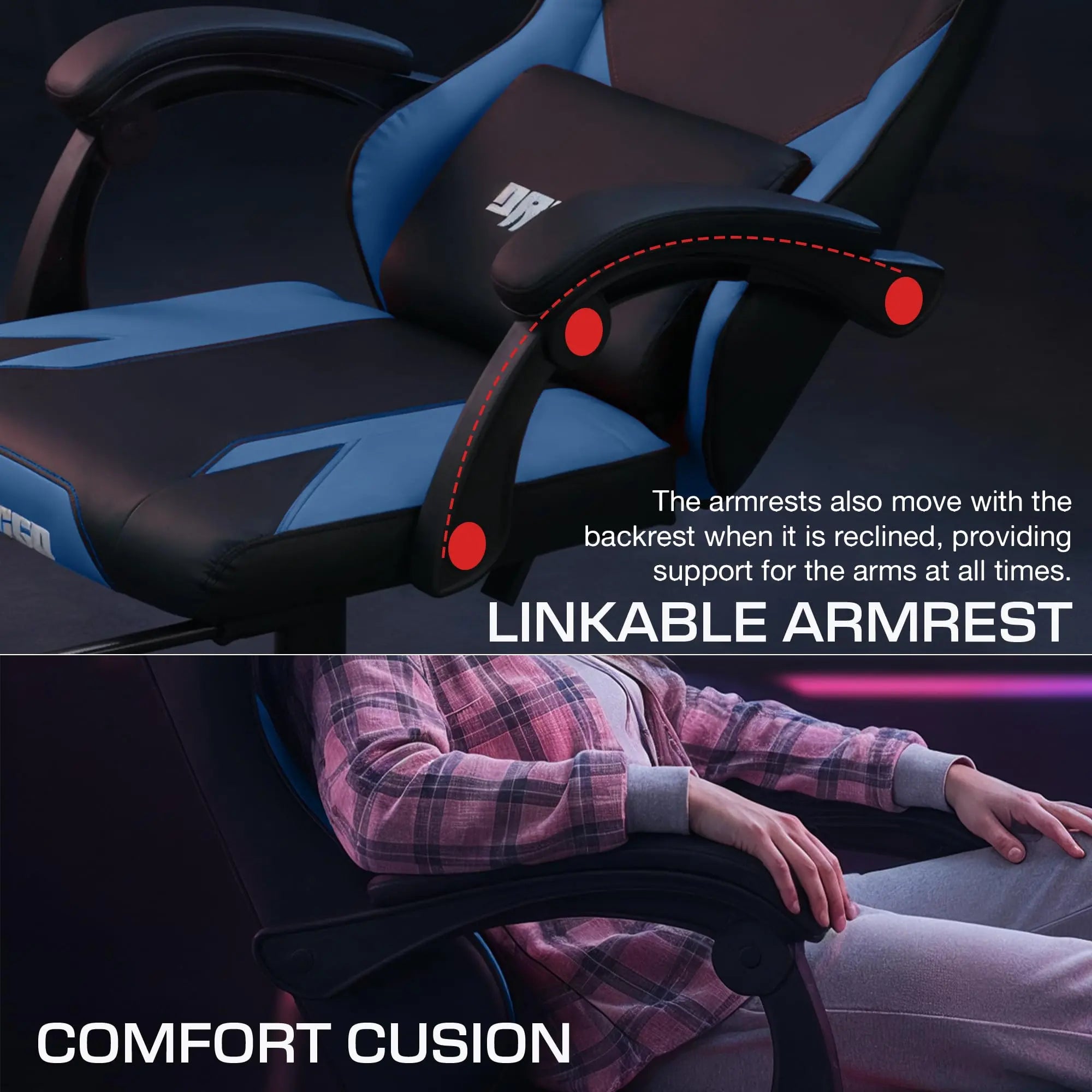 Drogo Auro X1 Ergonomic Gaming Chair with Premium PU Leather Fabric Drogo India