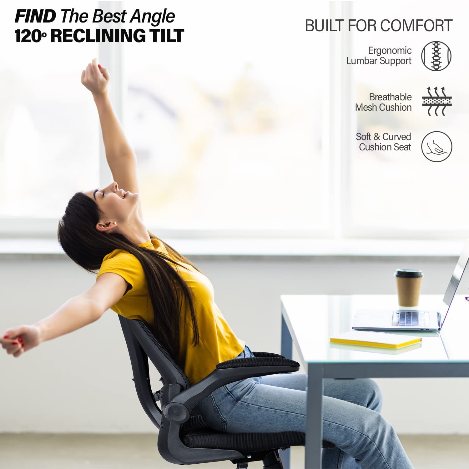 Drogo Marshal Lite Ergonomic Office Chair for Work from Home, High Back Computer Chair