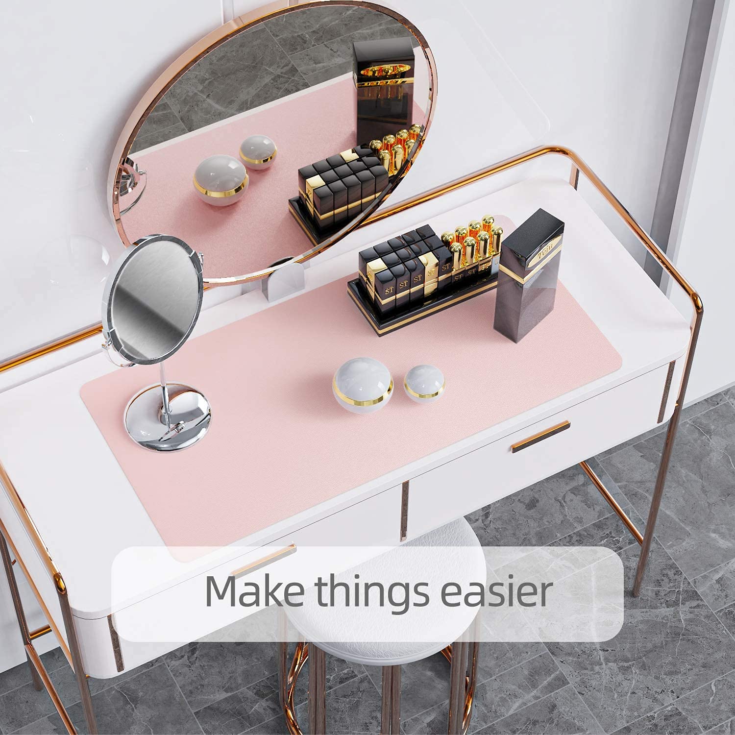 Drogo Dual-Sided Vegan Leather Mouse Pad Desk Mat for Office/Gaming (80x40cm)