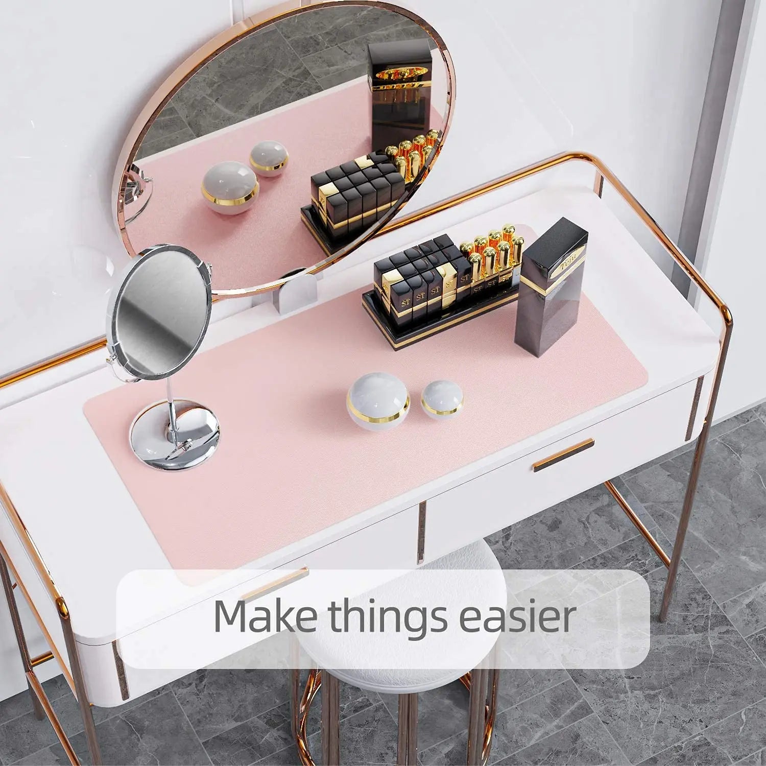 Drogo Dual-Sided Vegan Leather Mouse Pad Desk Mat for Gaming Mouse Pad (80x40cm) Galaxy Incorporation