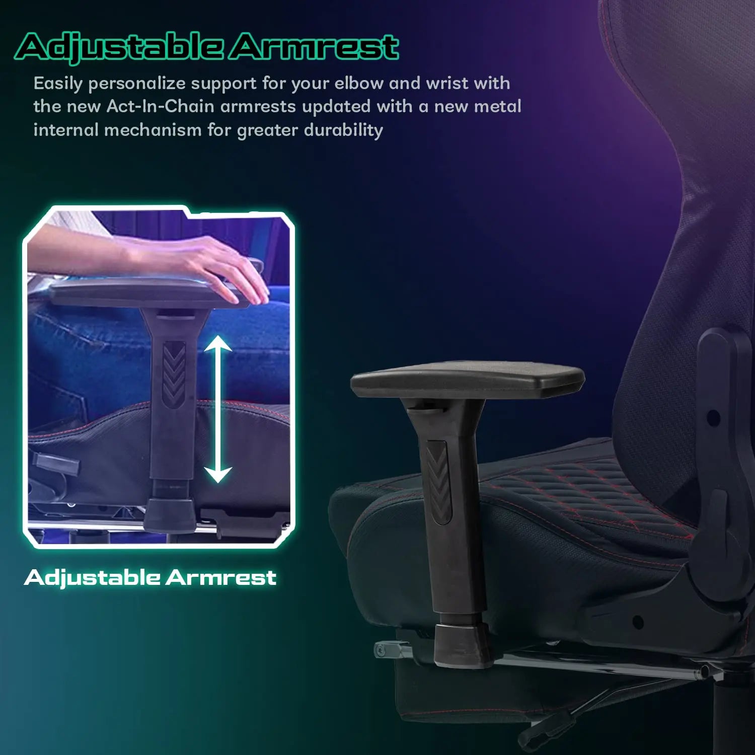 Drogo Emperor Pro Ergonomic Gaming Chair With Footrest, Adjustable Seat & 3D Arm Rest Galaxy Incorporation
