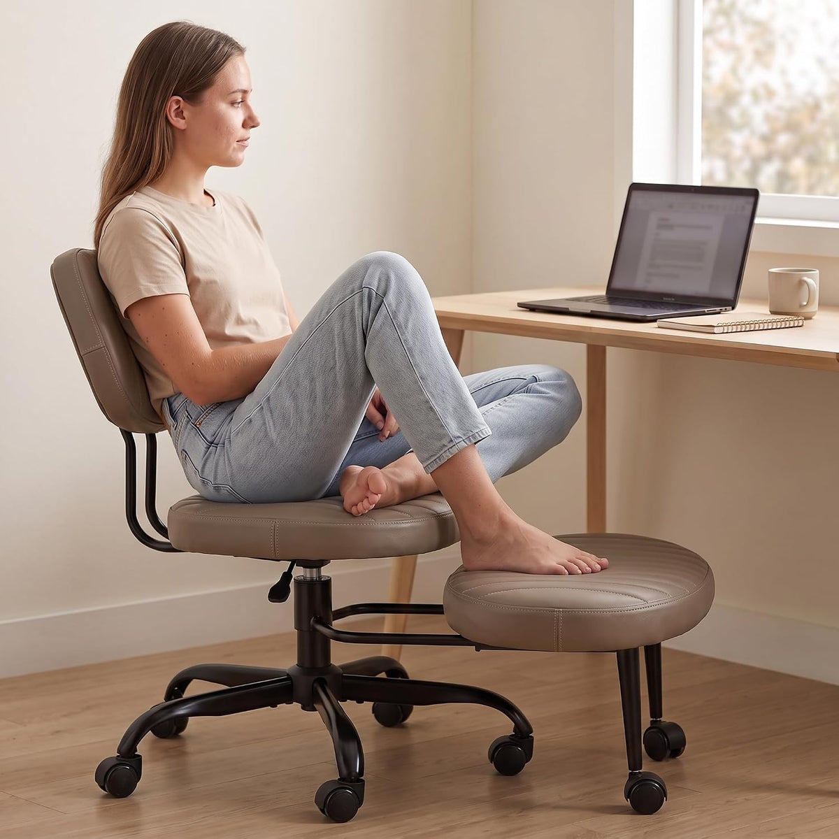Ergonomic Cross Legged Office Chair