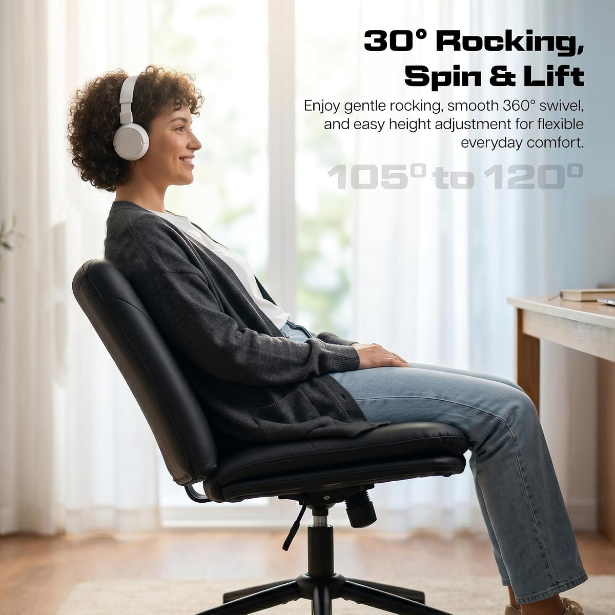 Zen Cross Legged Chair for Work from Home (Beige)