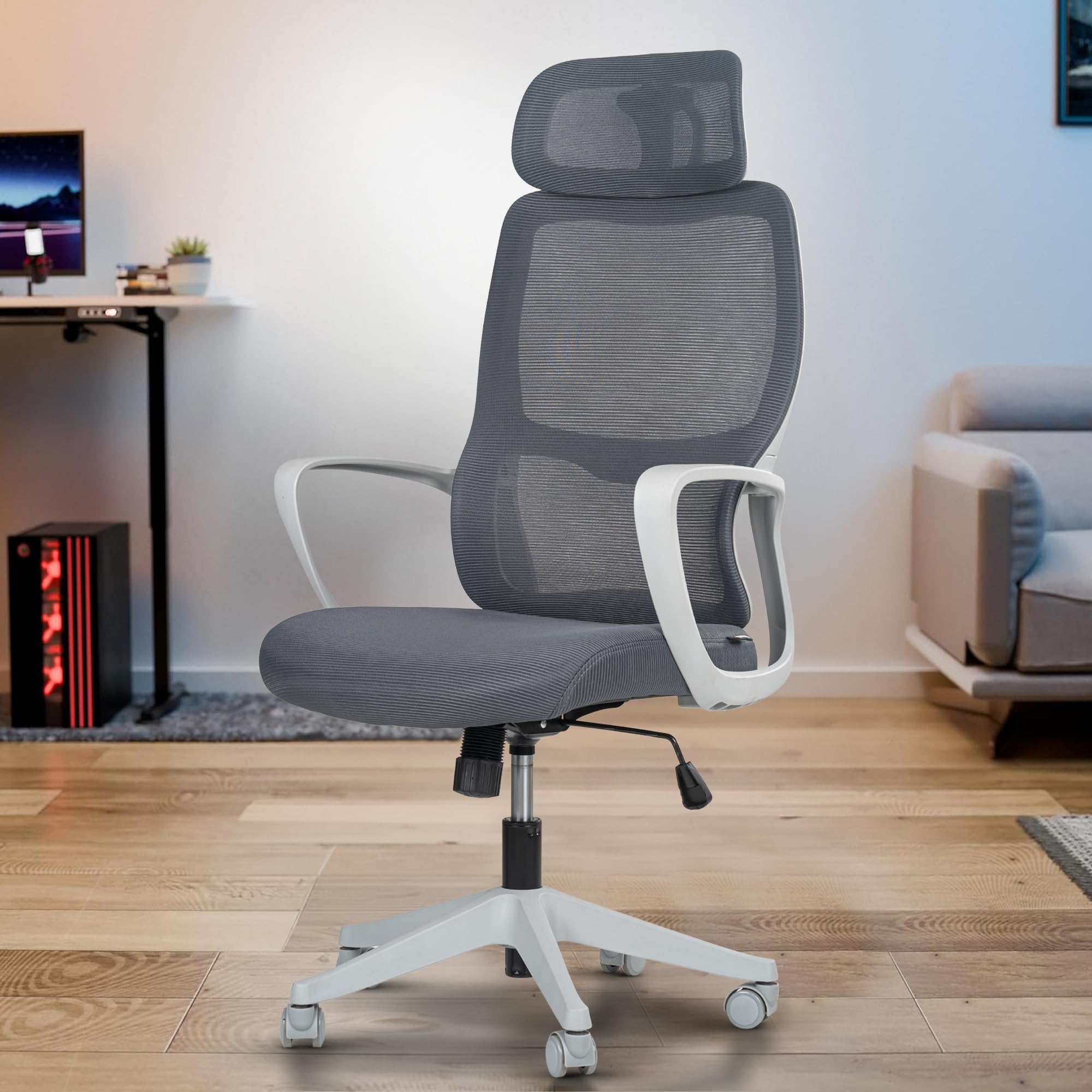 Drogo Ergo Lite Ergonomic Office Chair Armrest, Breathable Mesh, Adjustable Headrest