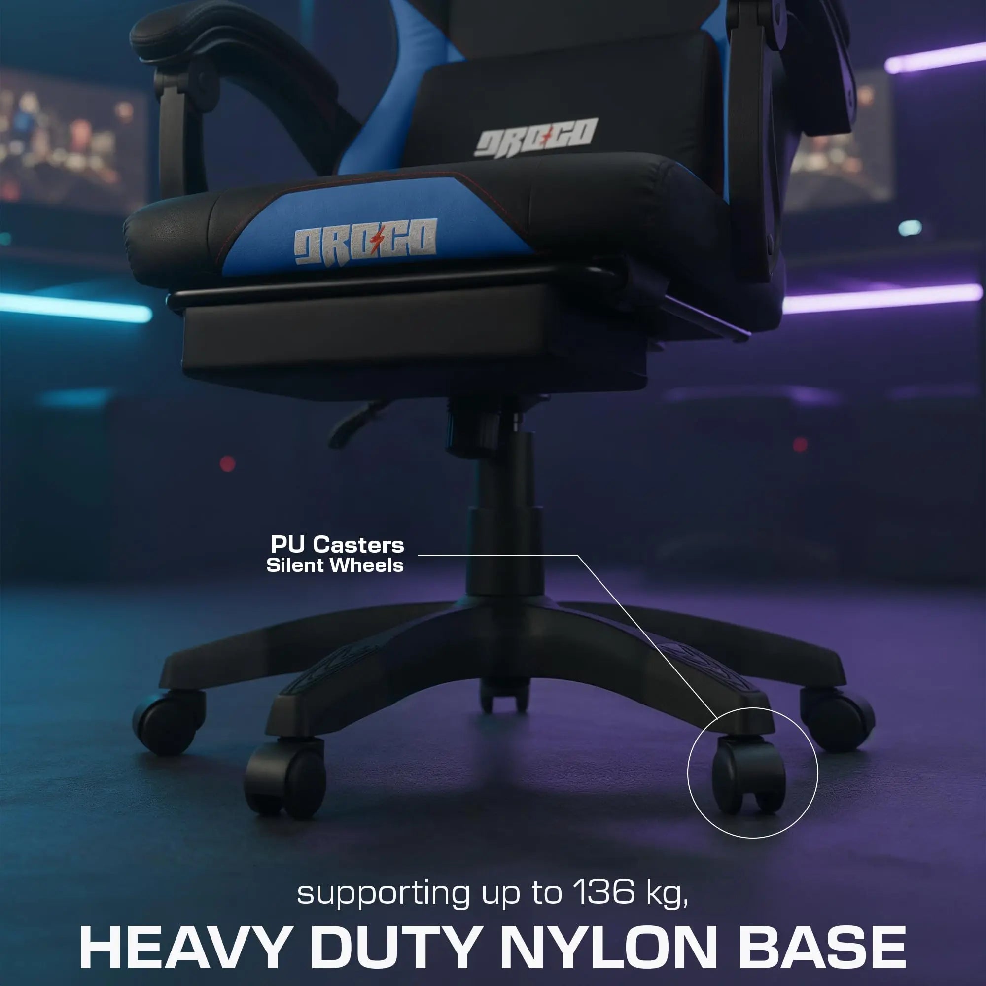 Drogo Auro X1 Ergonomic Gaming Chair with Premium PU Leather Fabric Drogo India