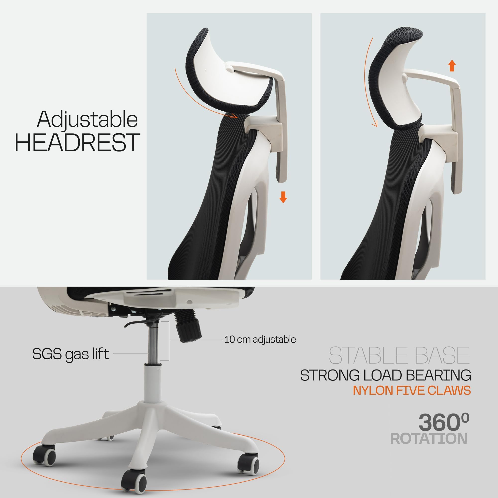 Drogo ComfortFlex Premium Ergonomic Office Chair for Work from Home