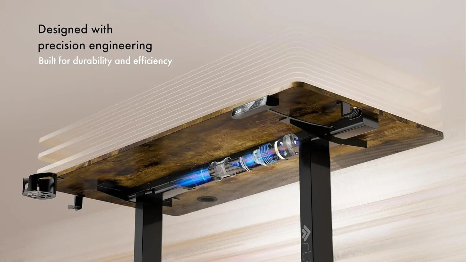 Drogo Eco Electric Height Adjustable Table for Office Work & Home Sit Stand Gaming Desk (100x60cm) Drogo India