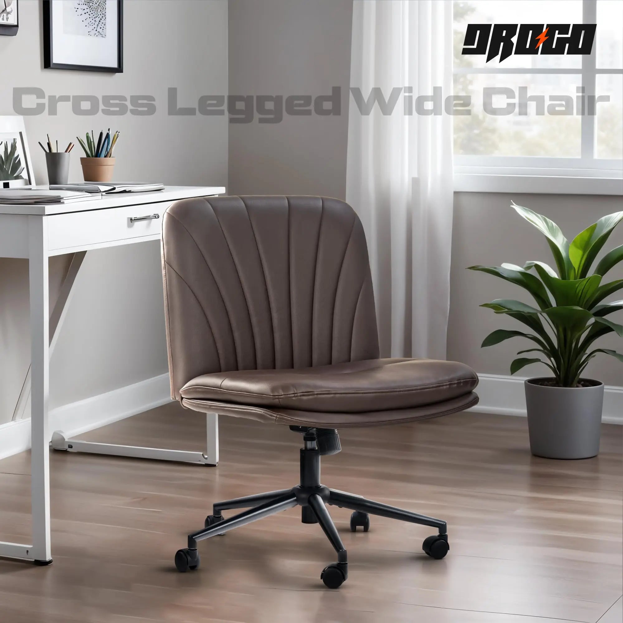 Drogo Zen Pro Cross Legged Chair for Work from Home, Cross Legged Wide Computer Chair Galaxy Incorporation