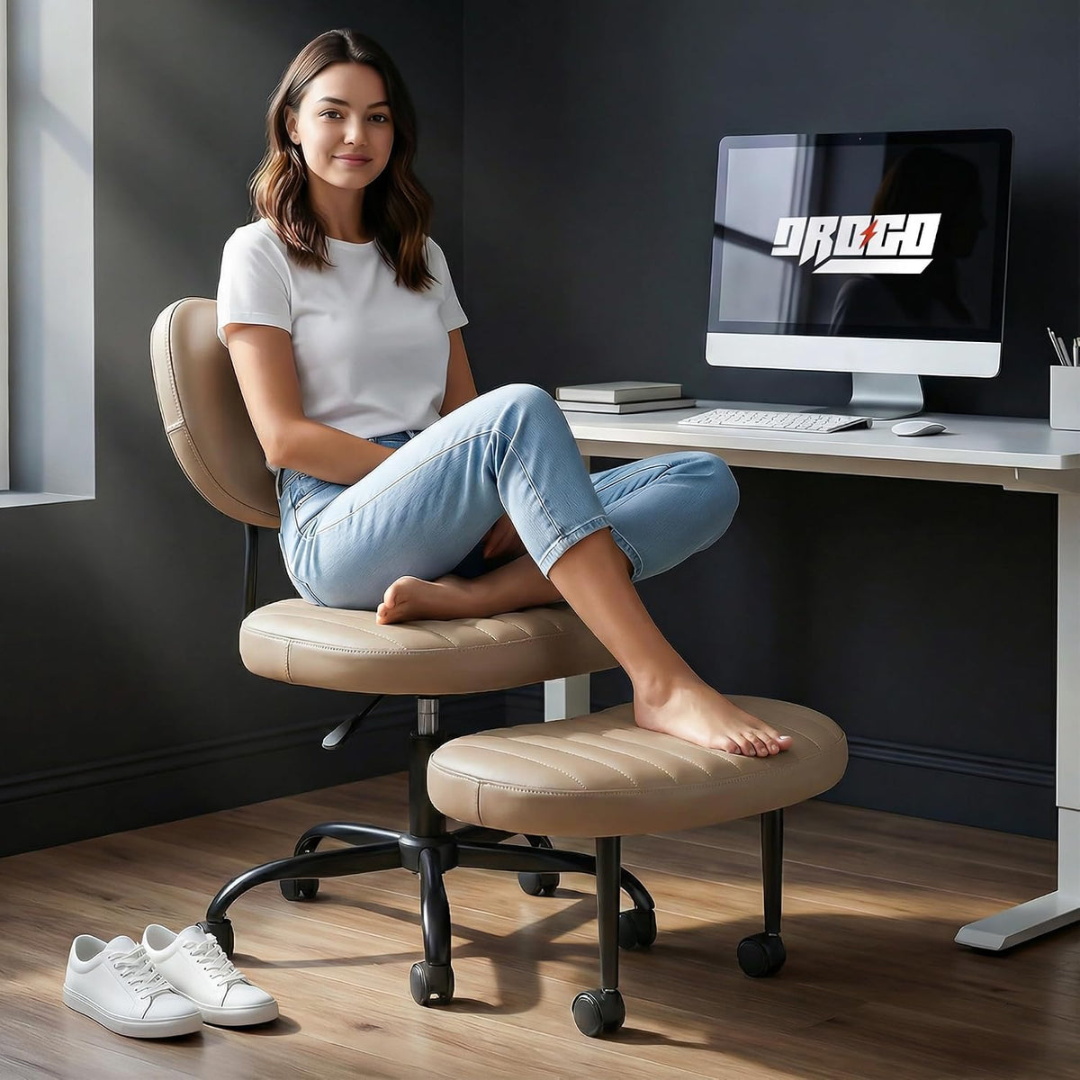 Ergonomic Cross Legged Office Chair