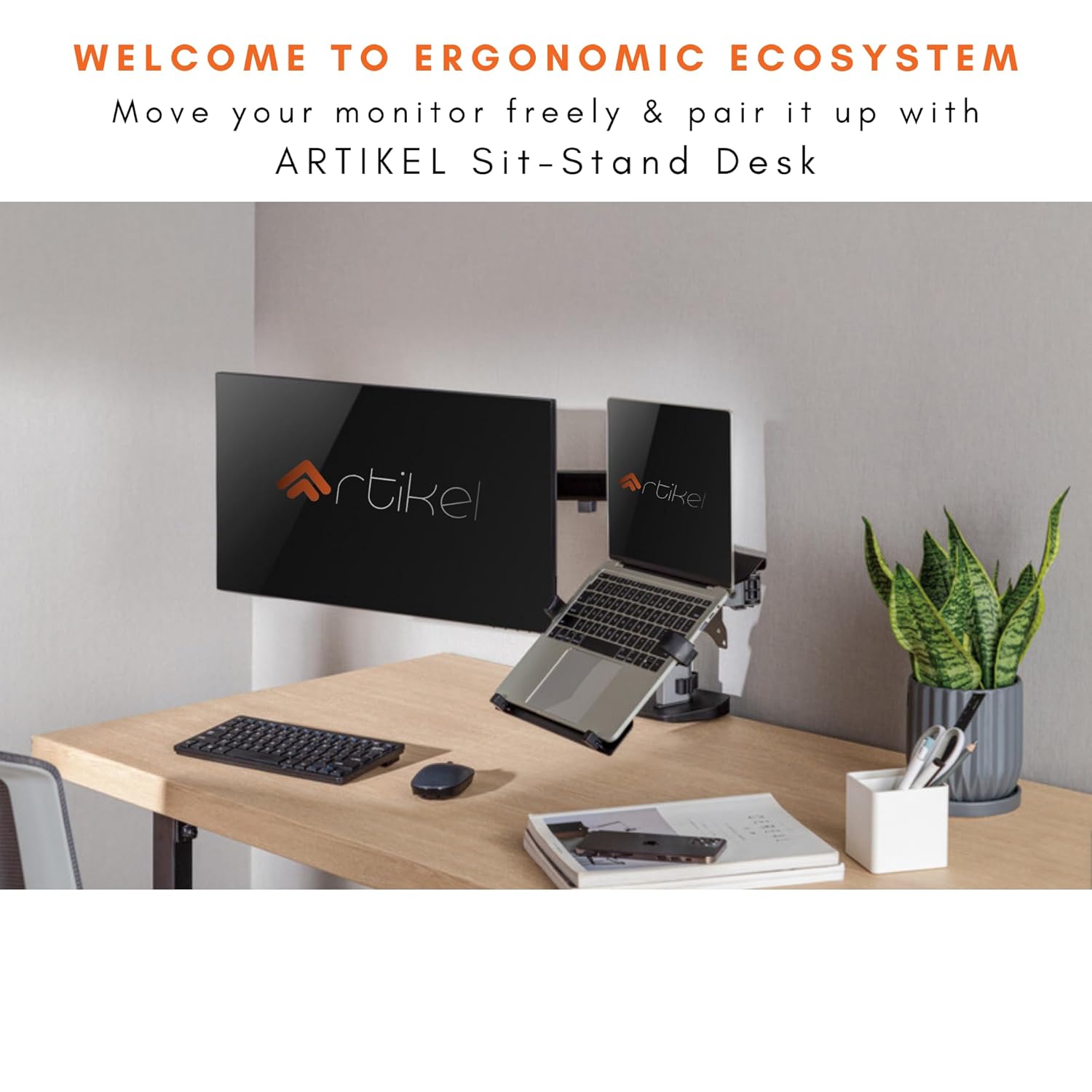 DROGO ARTIKEL Laptop & Monitor Mount | VESA, C-Clamp & Grommet | Fits 32 inch Screens